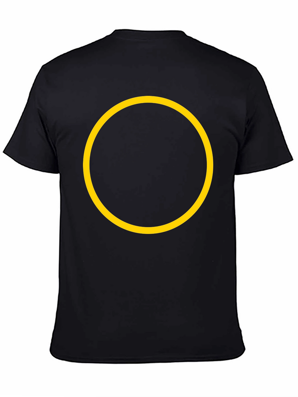 Black Tee with Yellow Circle Graphic