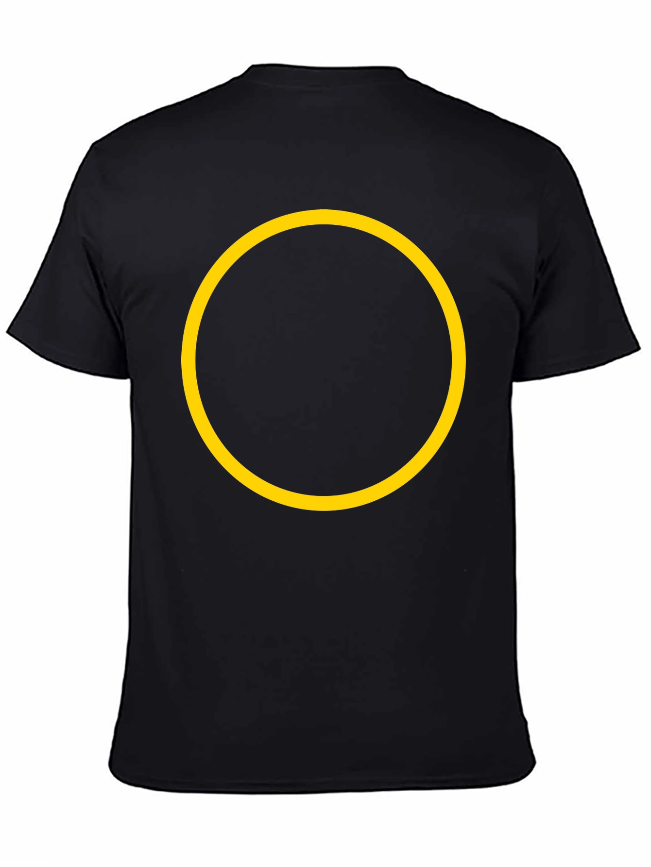 Black Tee with Yellow Circle Graphic