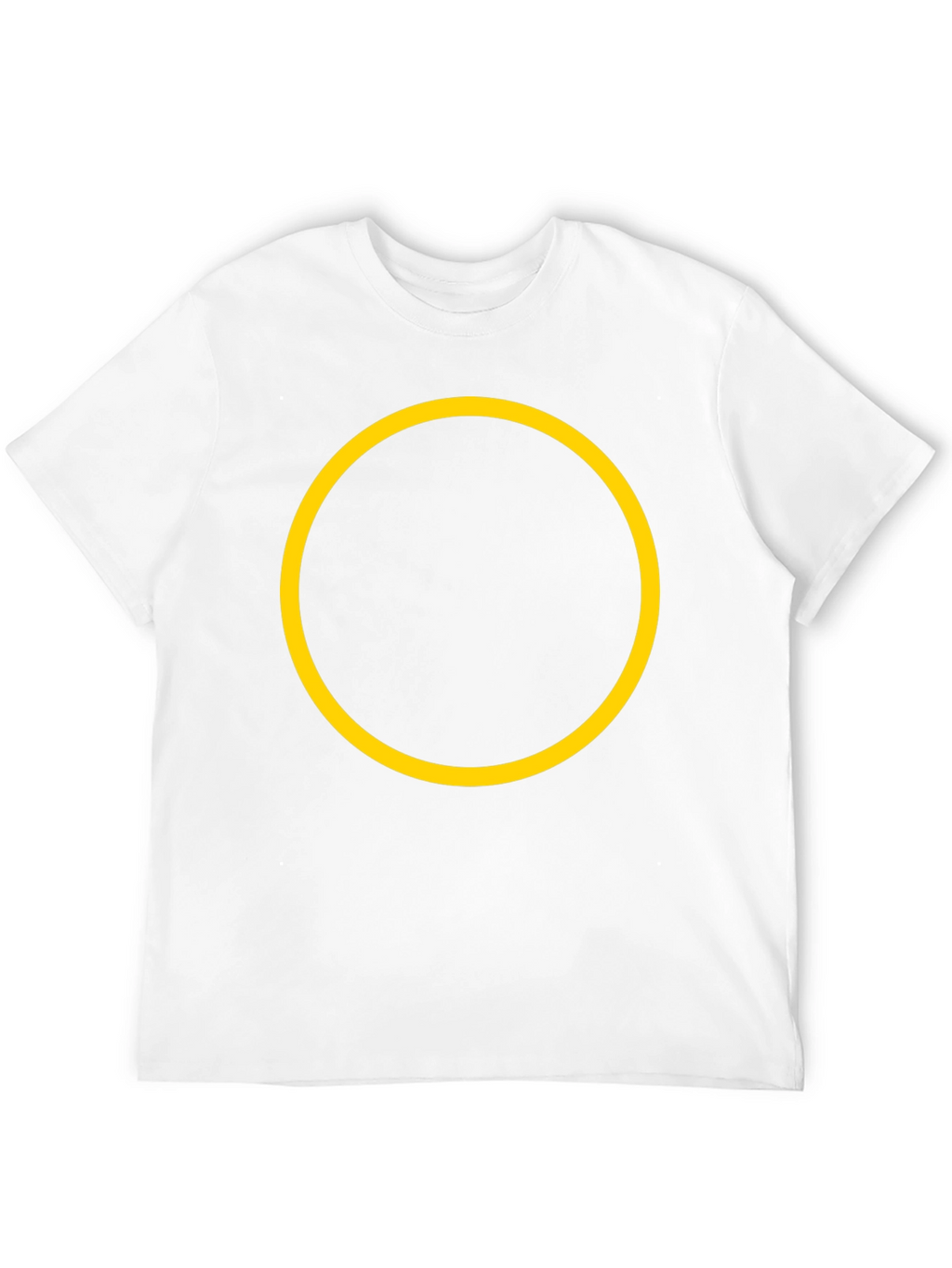 Black Tee with Yellow Circle Graphic