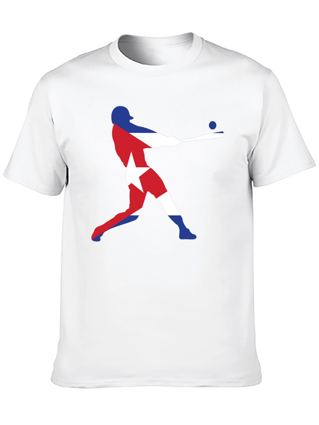 Cuban Flag Baseball T-Shirt