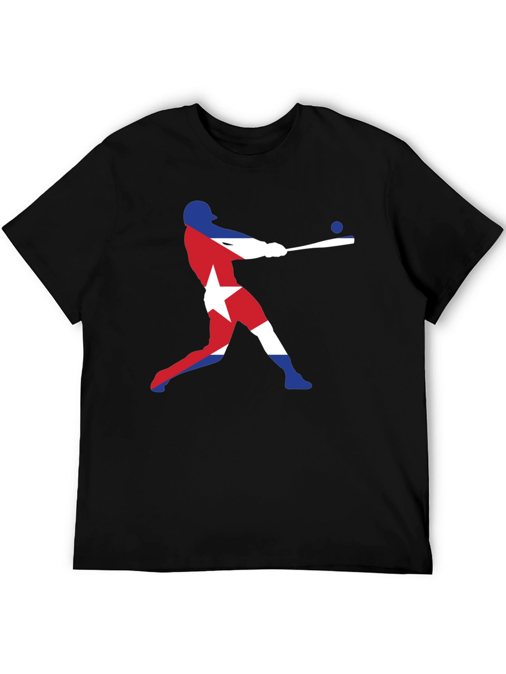 Cuban Flag Baseball T-Shirt