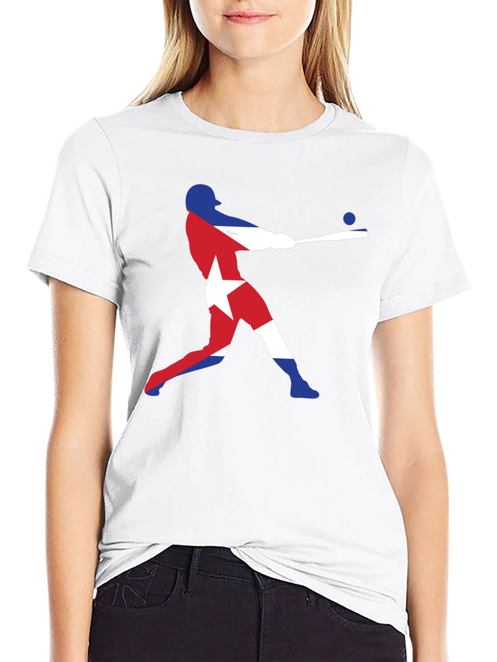 Cuban Flag Baseball T-Shirt