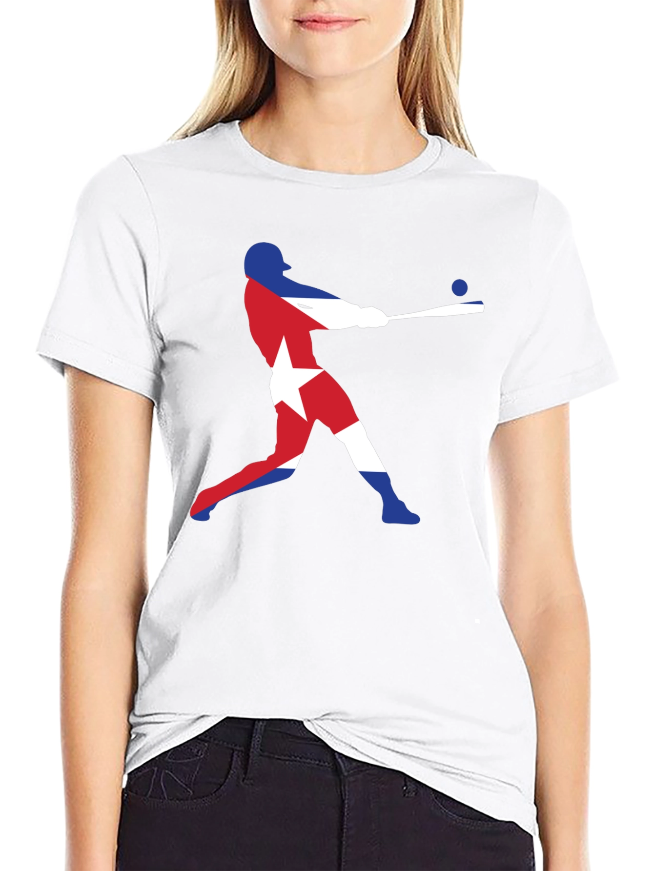Cuban Flag Baseball T-Shirt