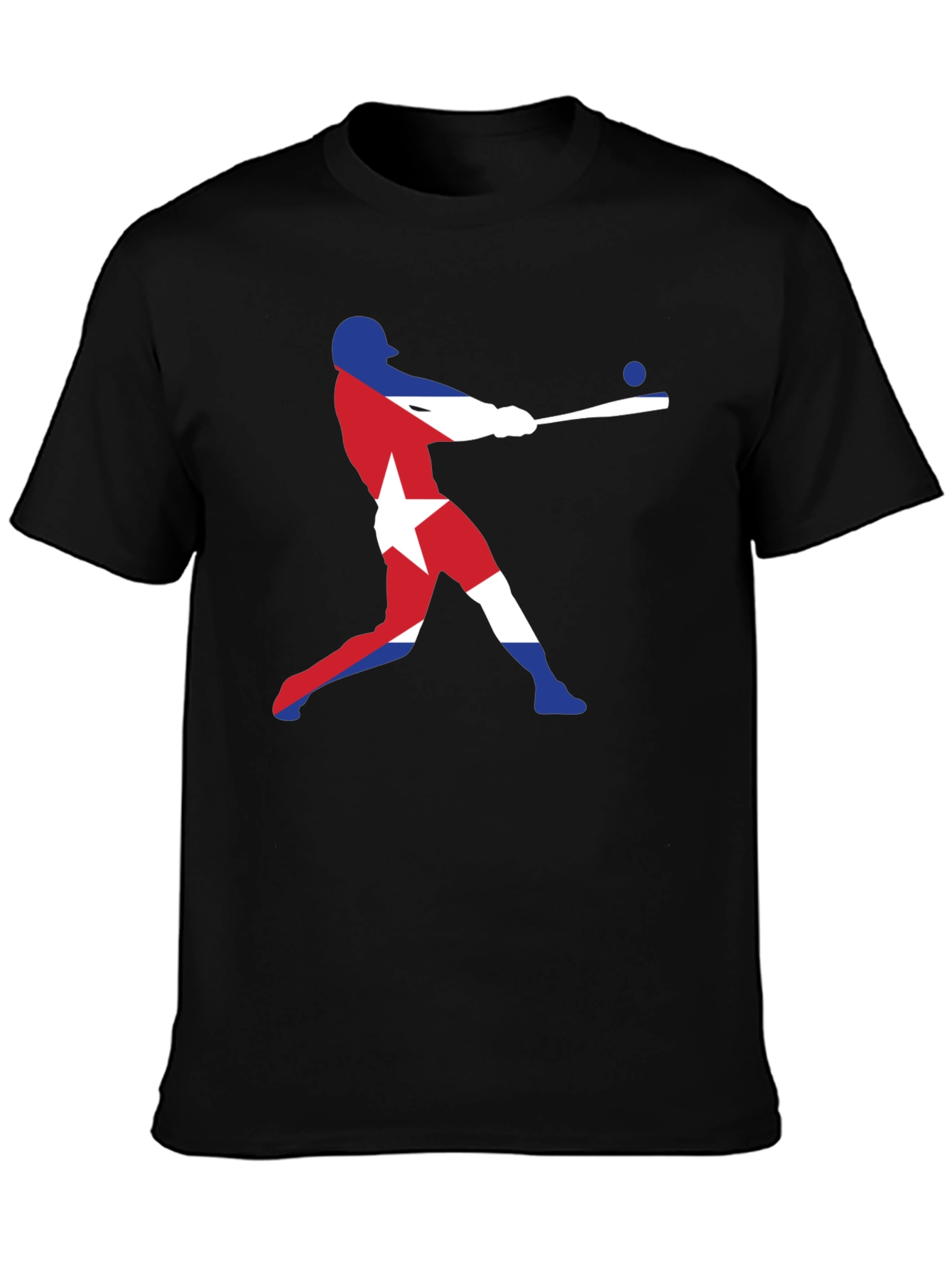 Cuban Flag Baseball T-Shirt