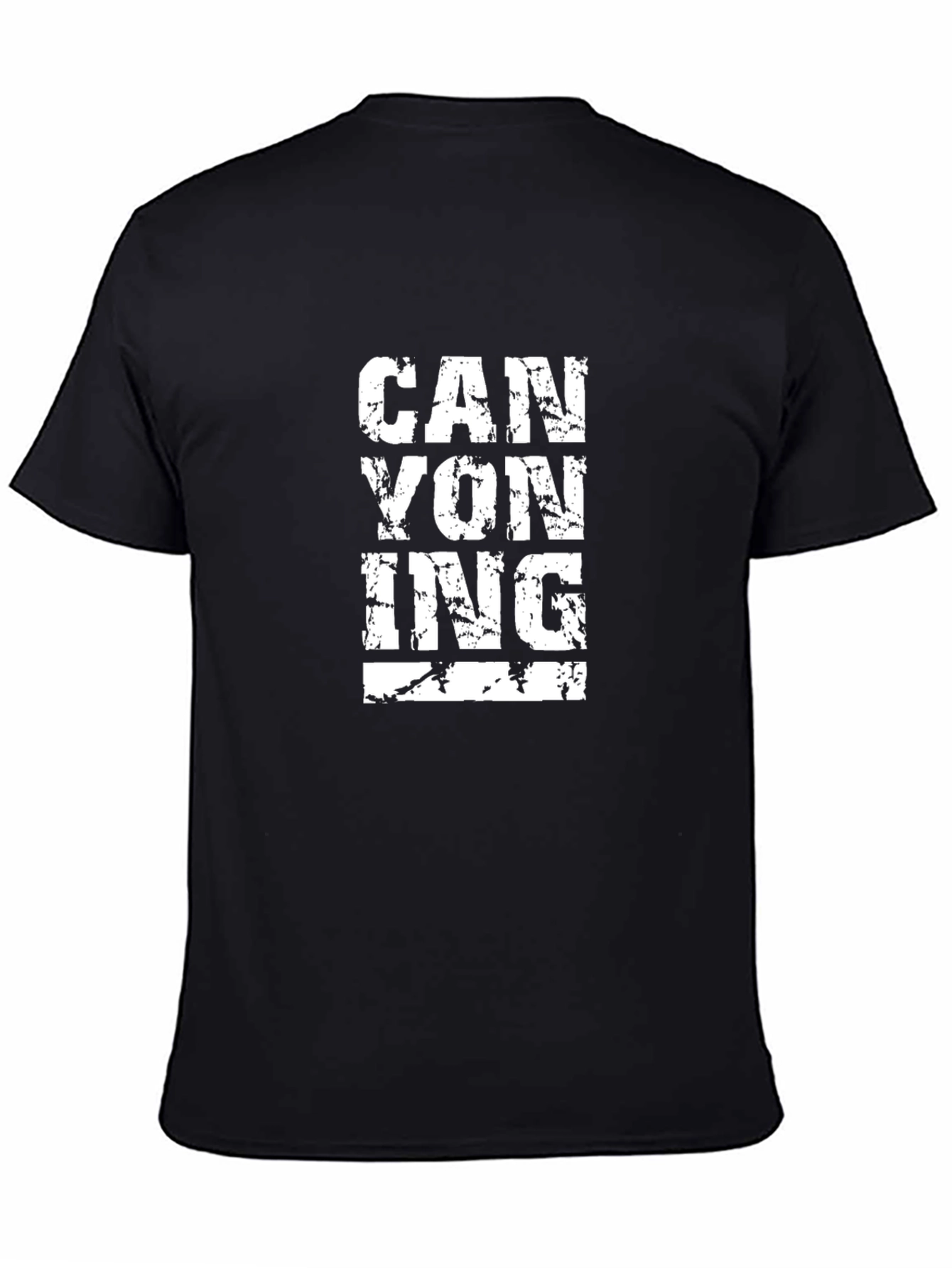 Canyoning Black T-Shirt - Adventure Ready Style