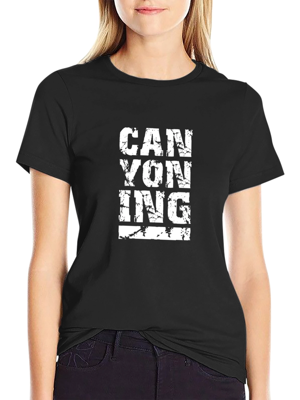 Canyoning Black T-Shirt - Adventure Ready Style