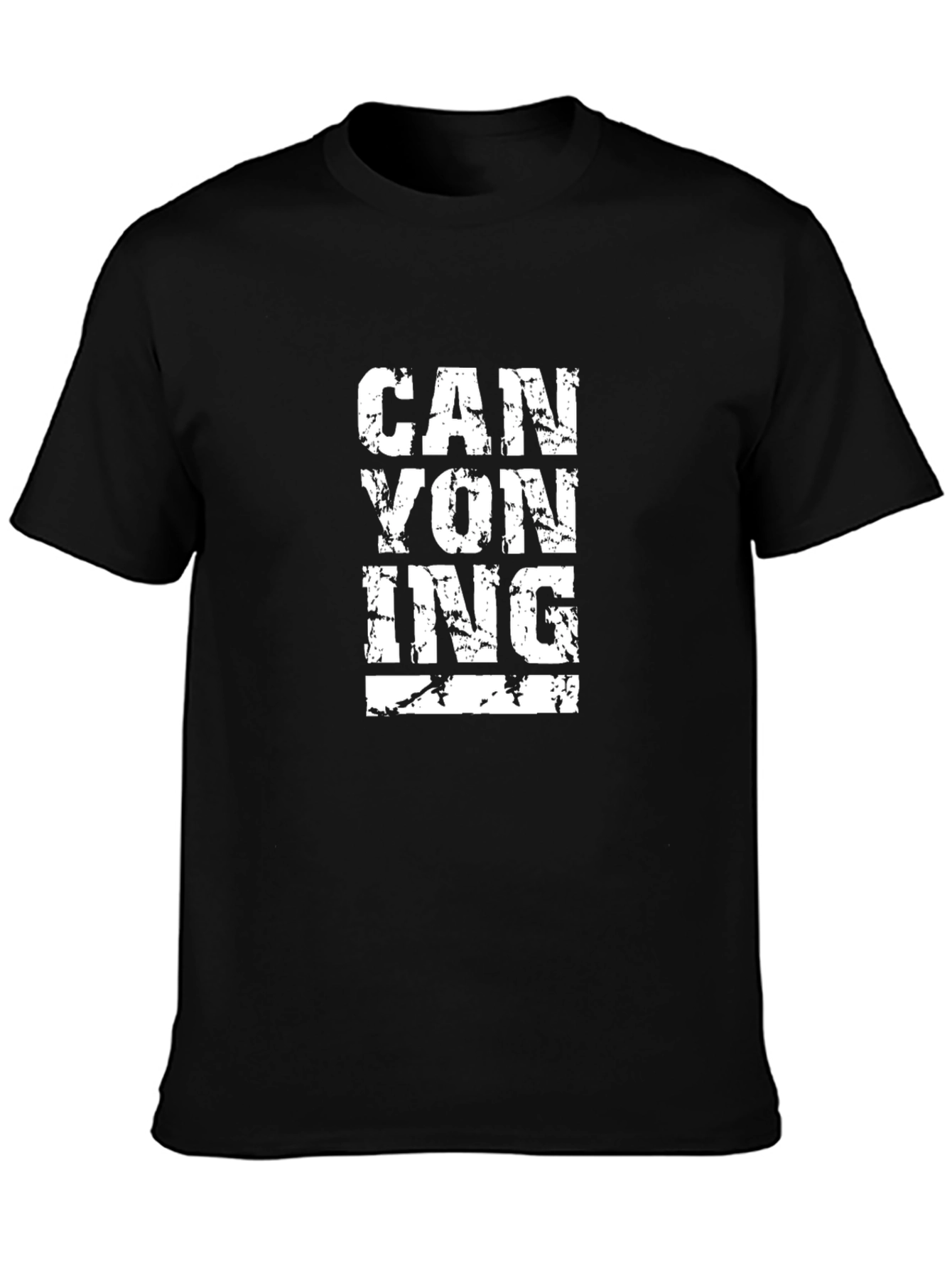 Canyoning Black T-Shirt - Adventure Ready Style