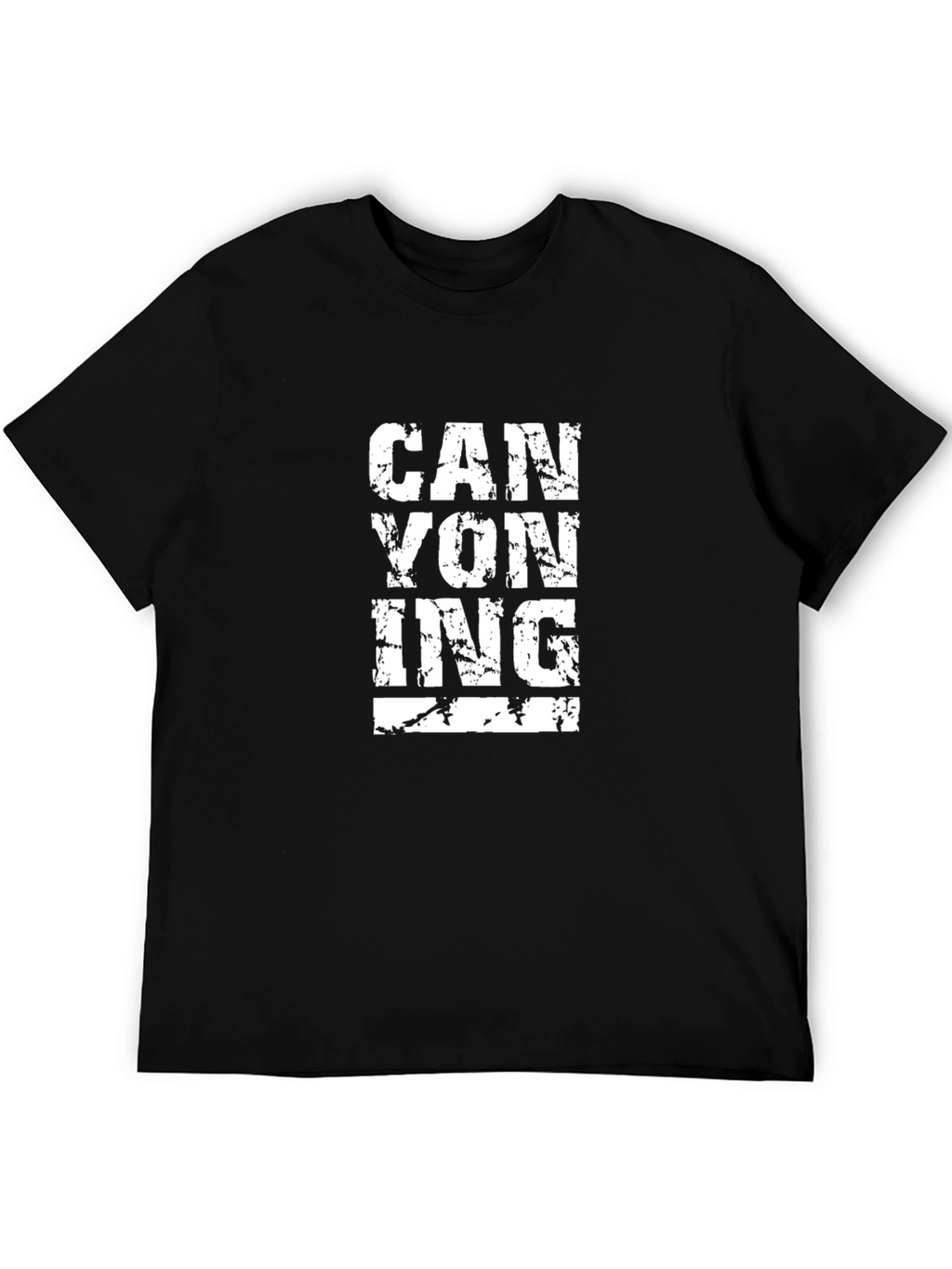 Canyoning Black T-Shirt - Adventure Ready Style