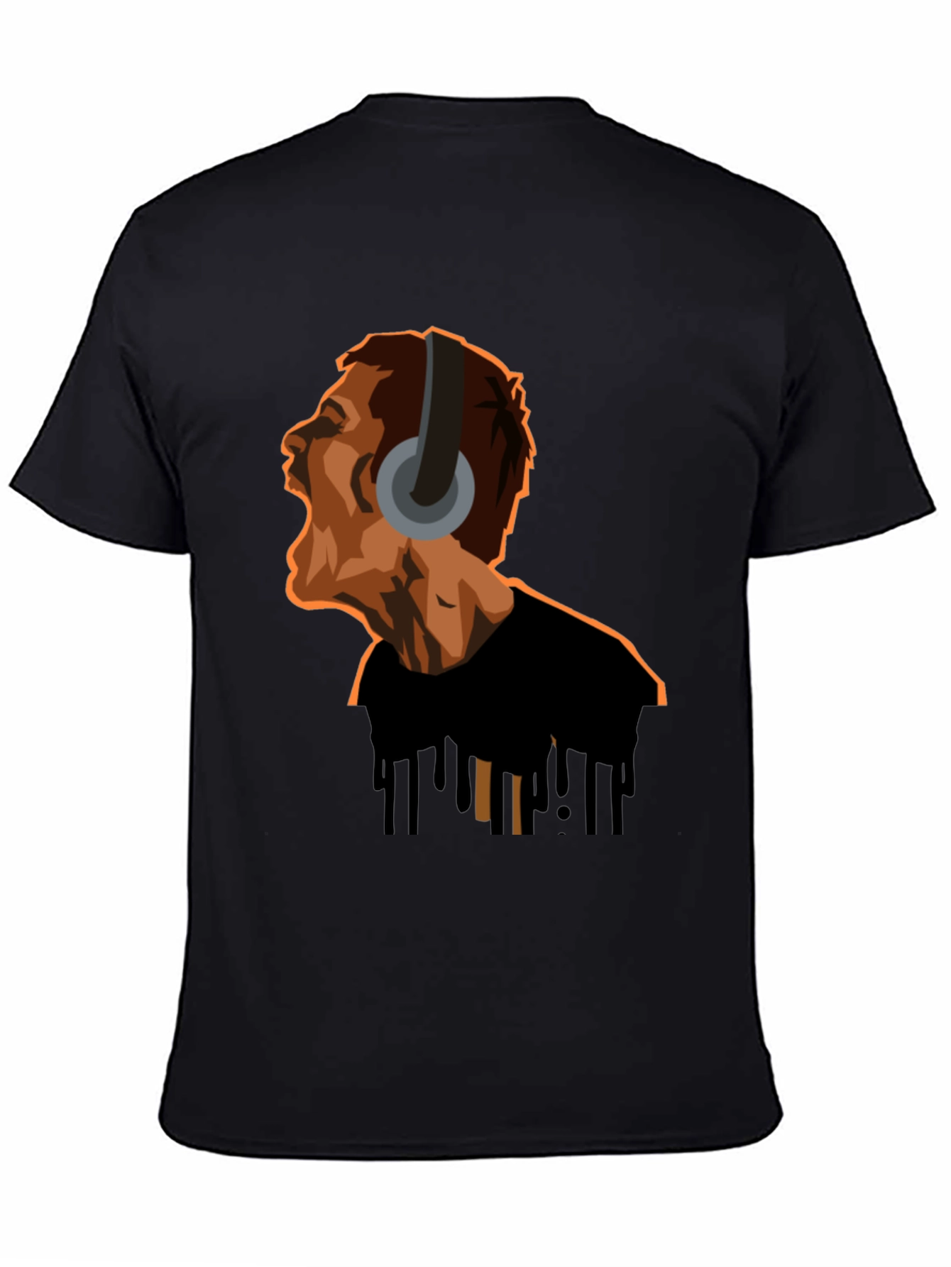 Screaming Man Headphones Graphic Tee