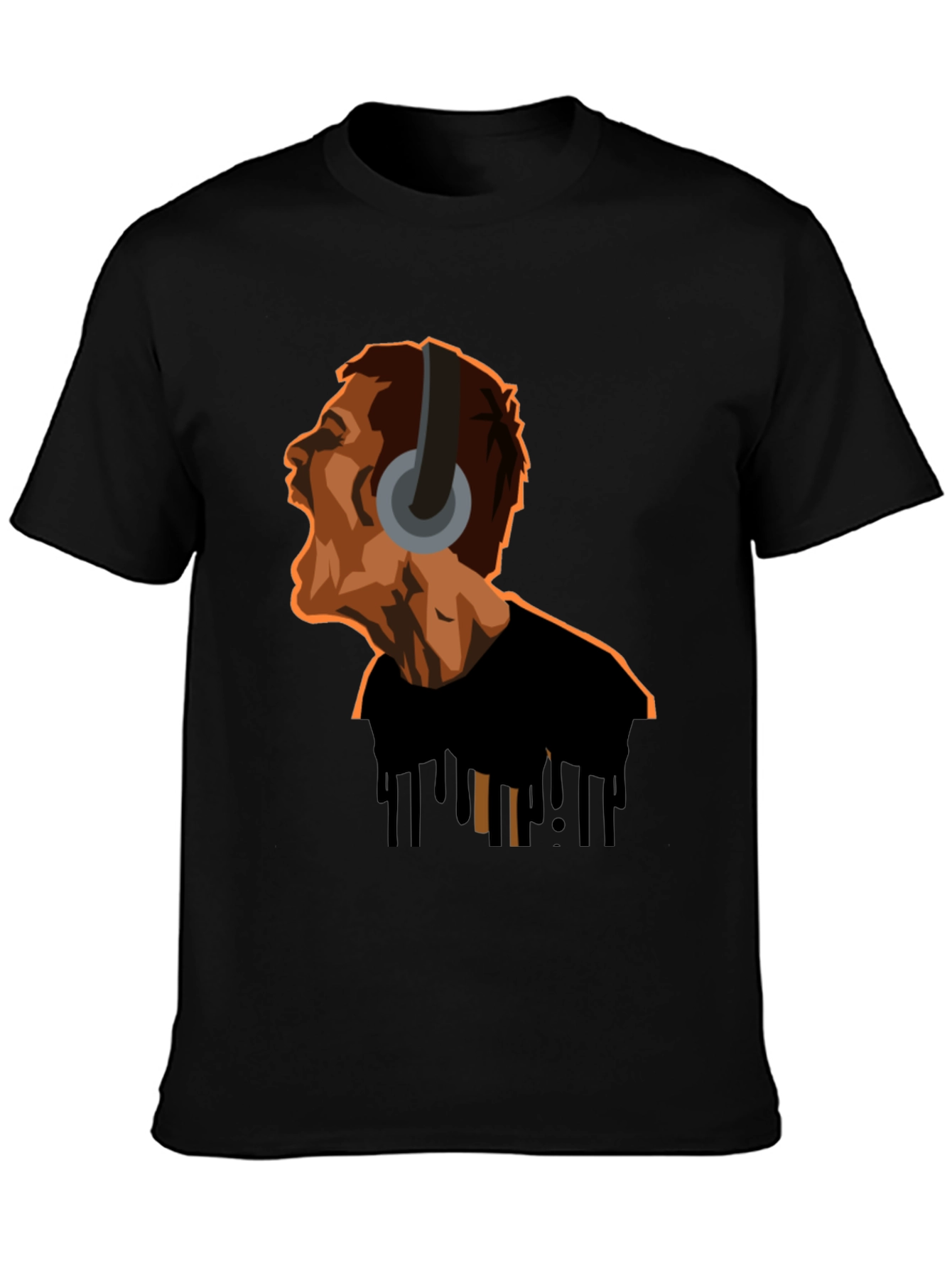 Screaming Man Headphones Graphic Tee