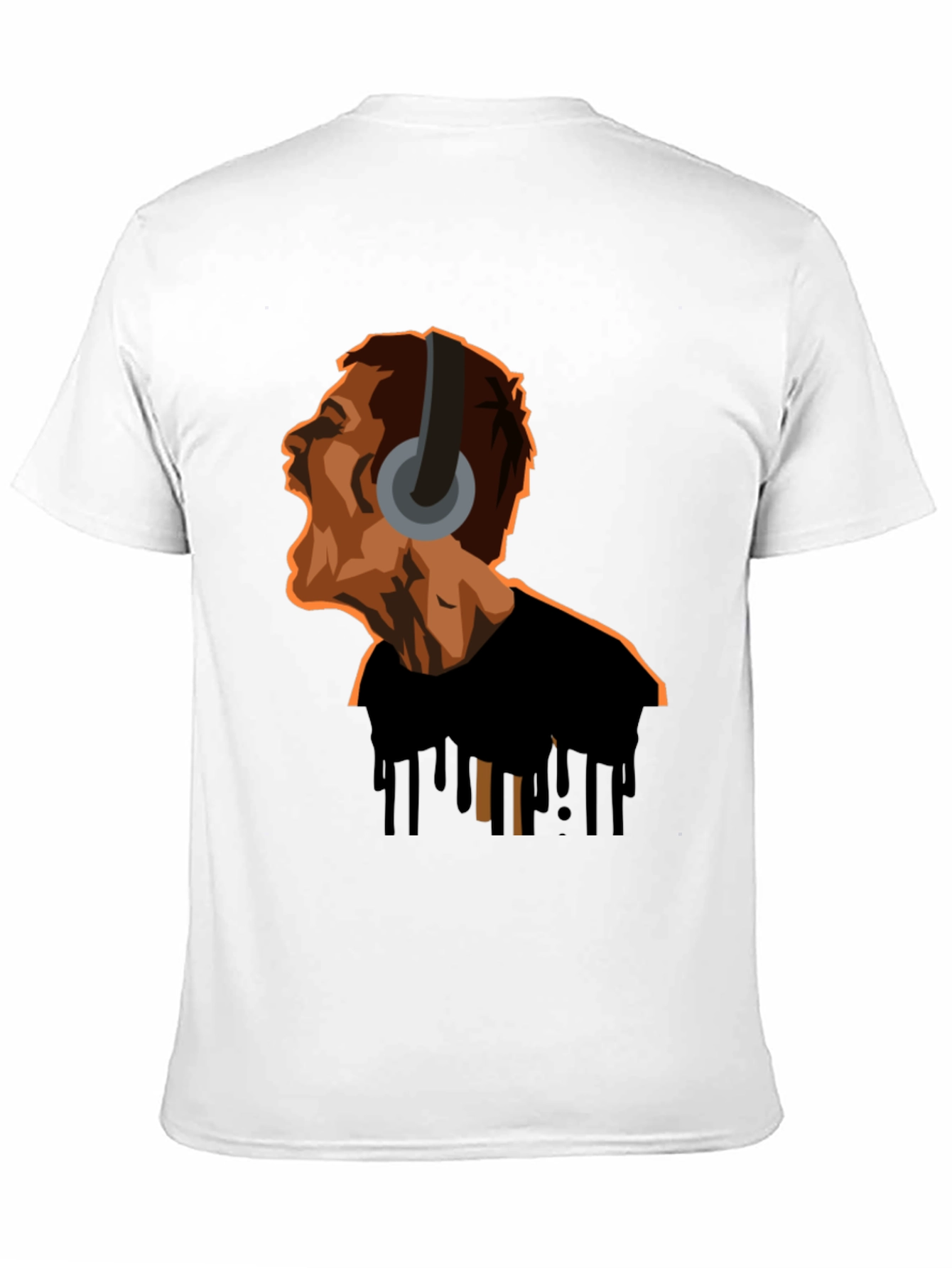 Screaming Man Headphones Graphic Tee