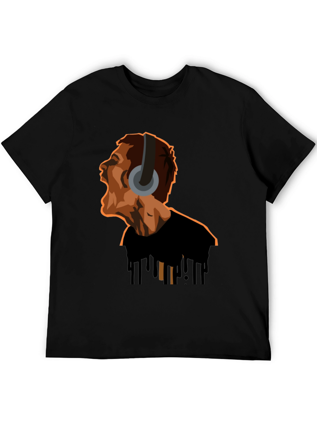 Screaming Man Headphones Graphic Tee