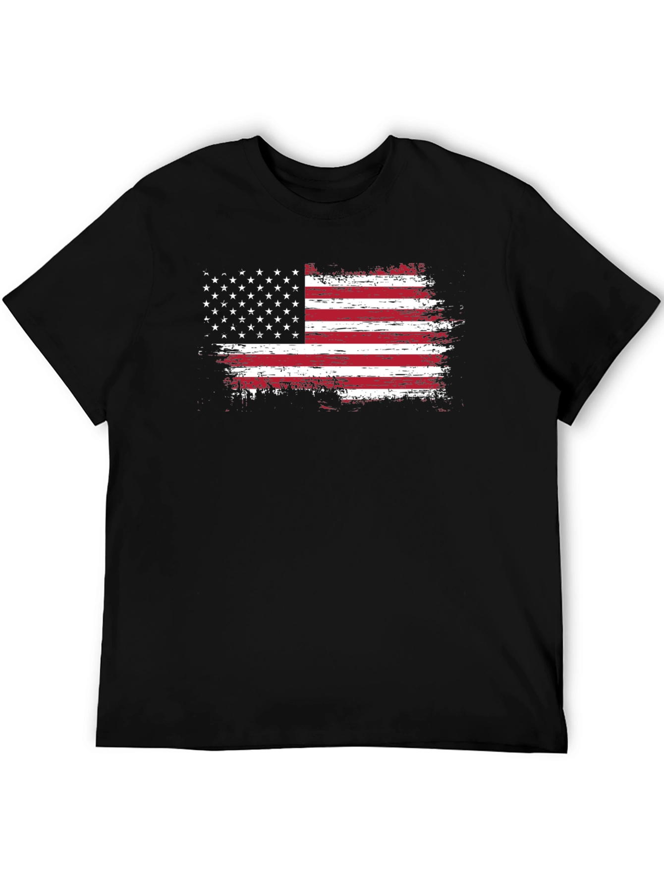 American Flag Distressed Graphic T-Shirt