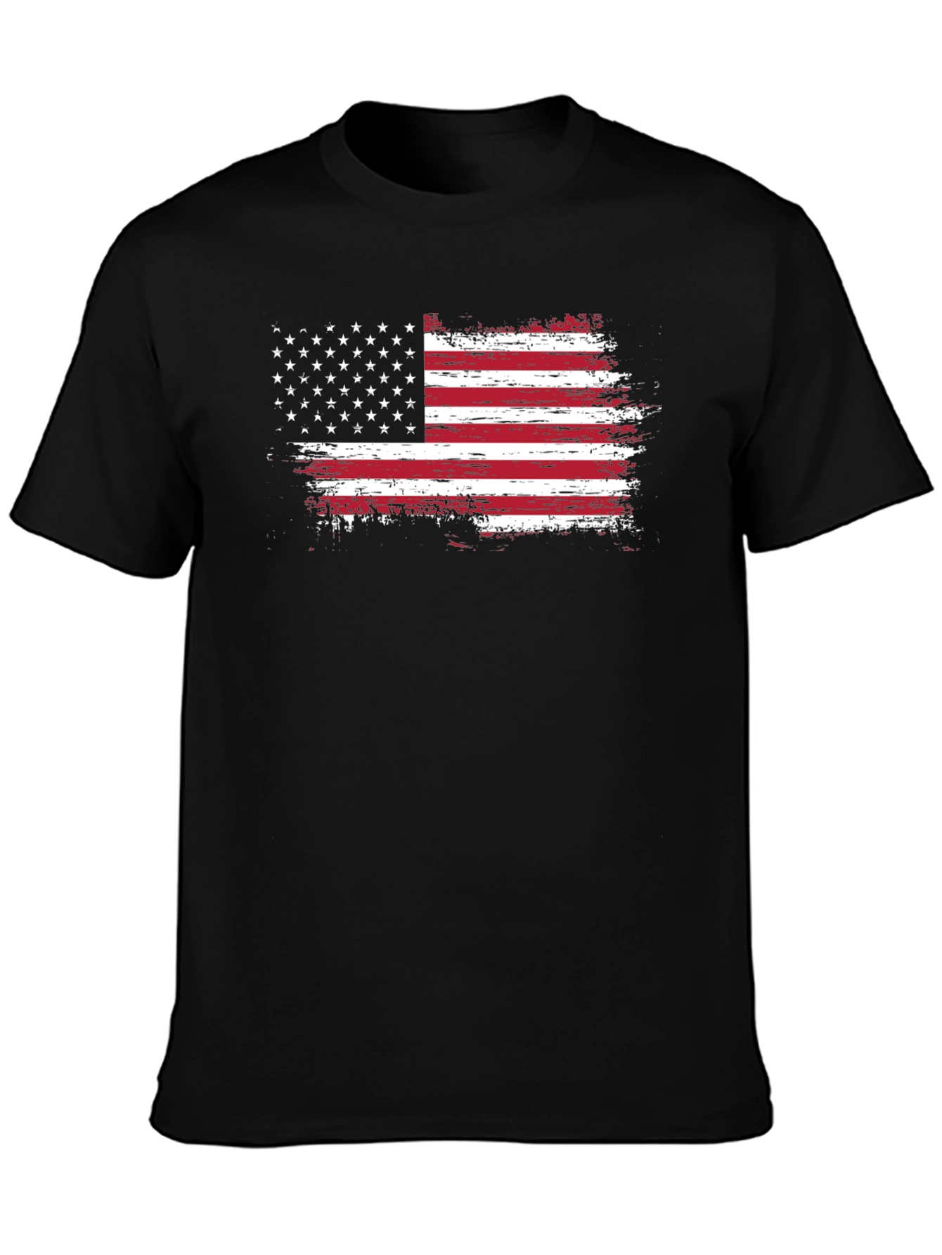 American Flag Distressed Graphic T-Shirt