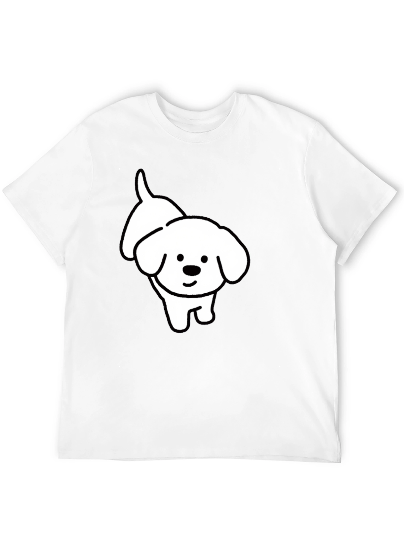 Cute Dog Graphic T-Shirt - Black Cotton Tee