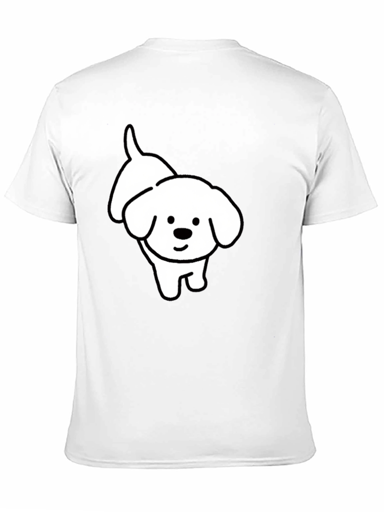 Cute Dog Graphic T-Shirt - Black Cotton Tee