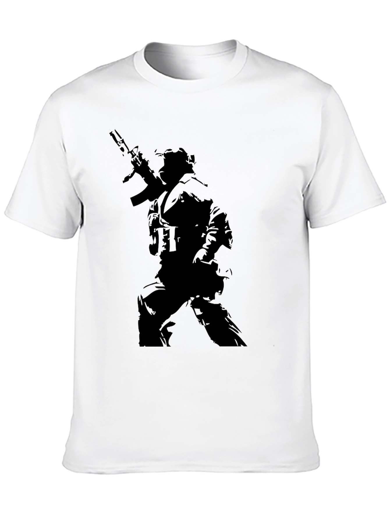 Tactical Warrior Graphic Tee - Black