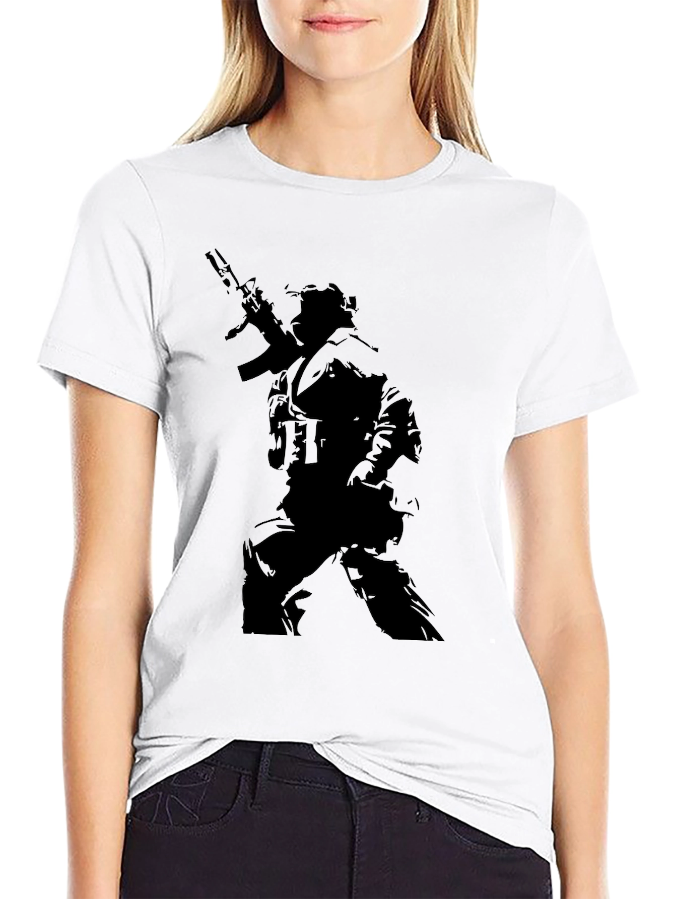 Tactical Warrior Graphic Tee - Black