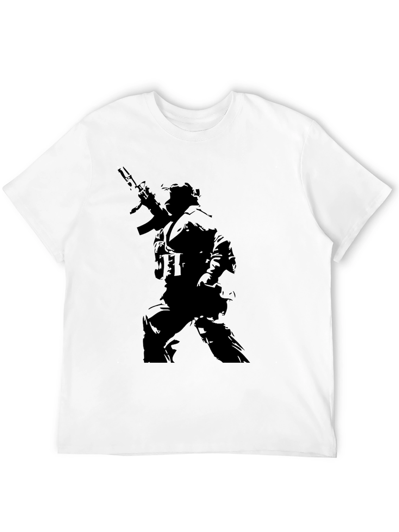 Tactical Warrior Graphic Tee - Black