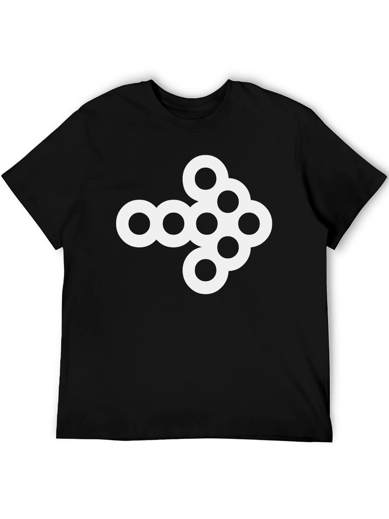 Cool Circle Arrow Graphic Tee - Black Cotton