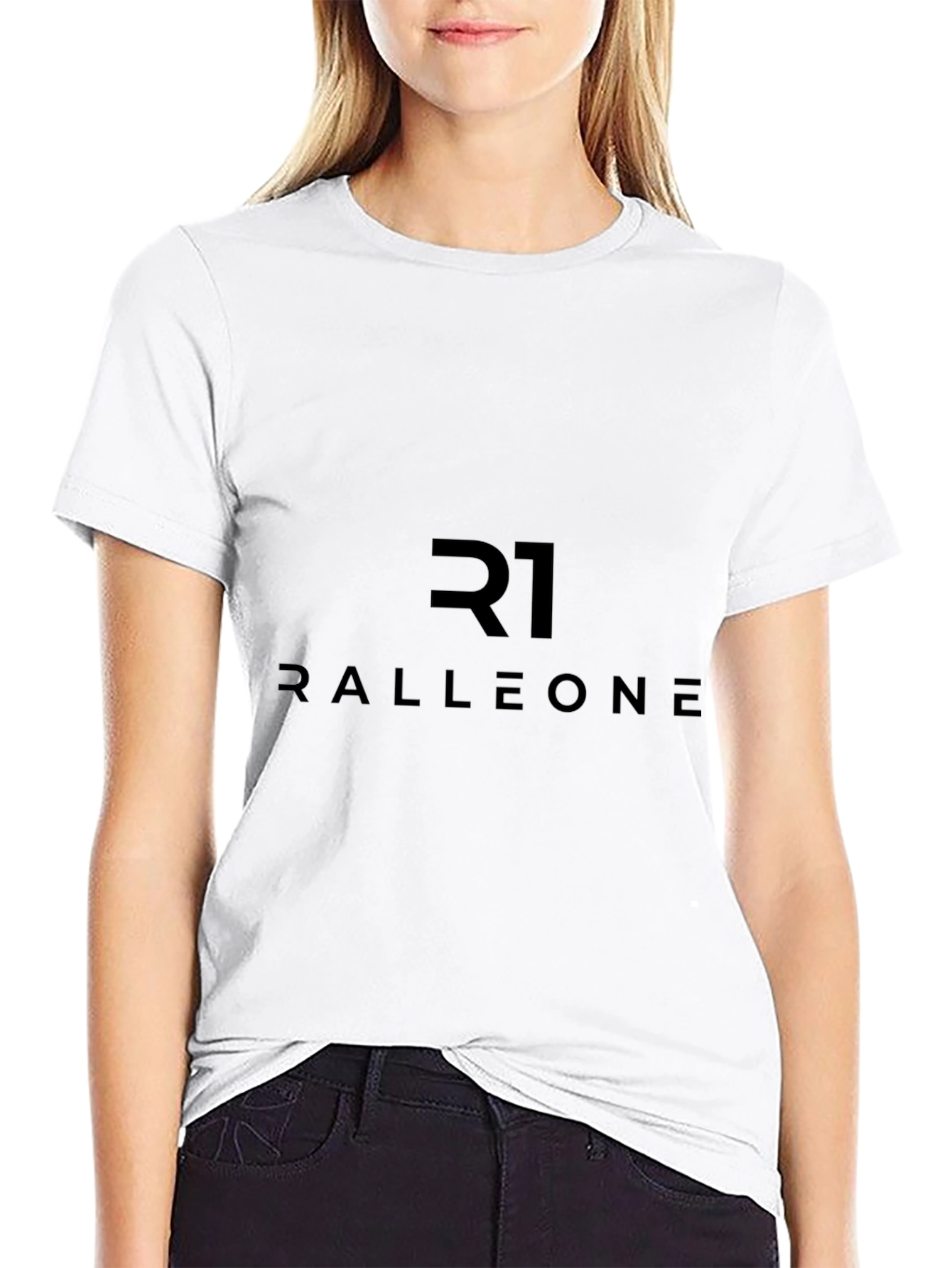 R1 RALLEONE Stylish Black Graphic T-Shirt