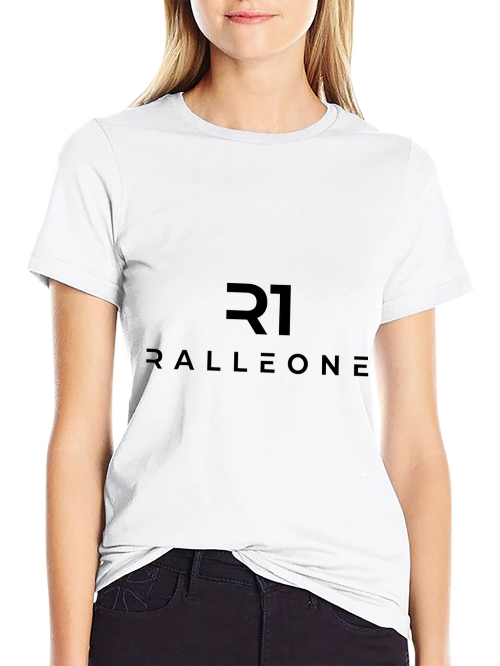 R1 RALLEONE Stylish Black Graphic T-Shirt