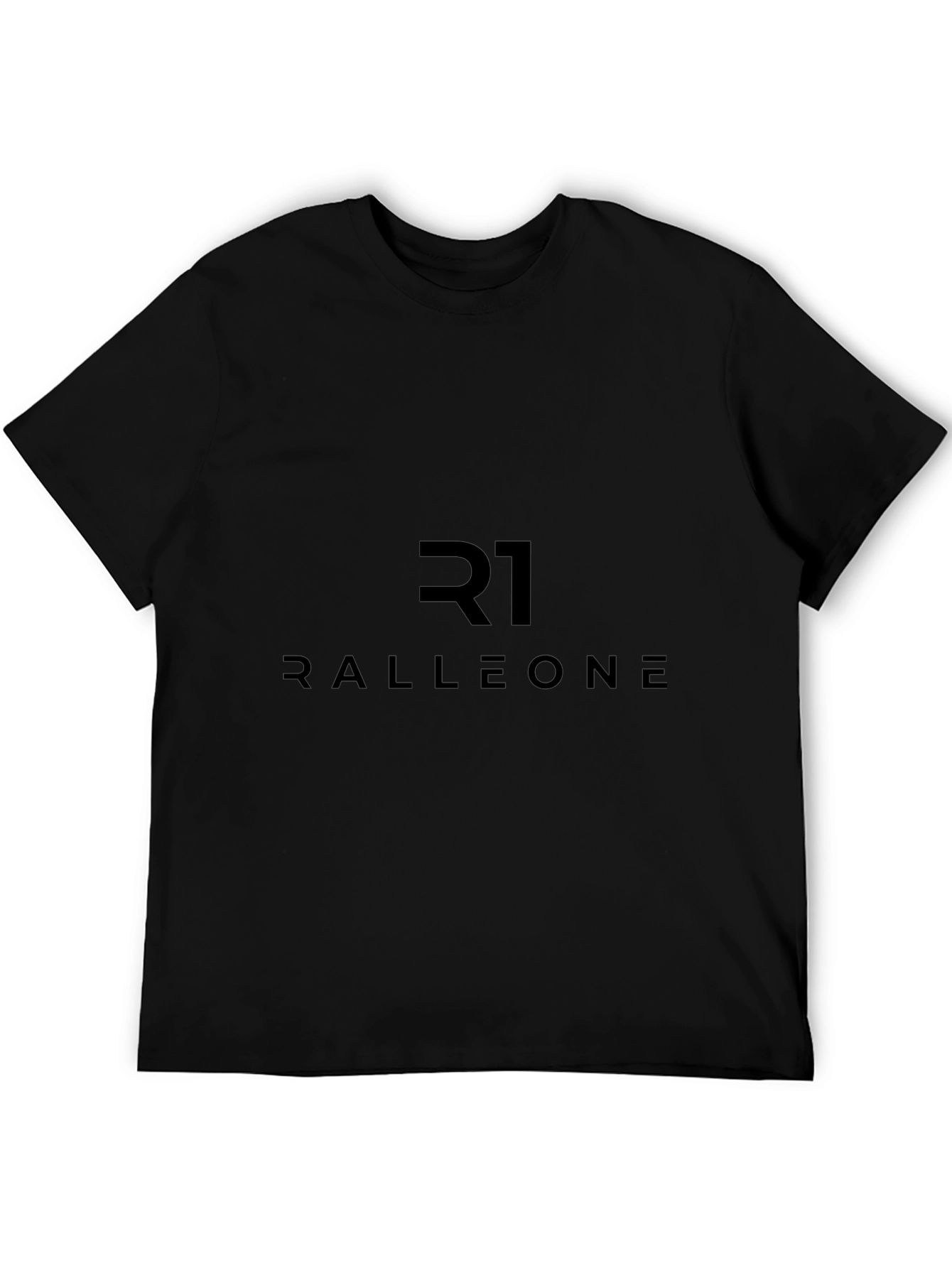R1 RALLEONE Stylish Black Graphic T-Shirt
