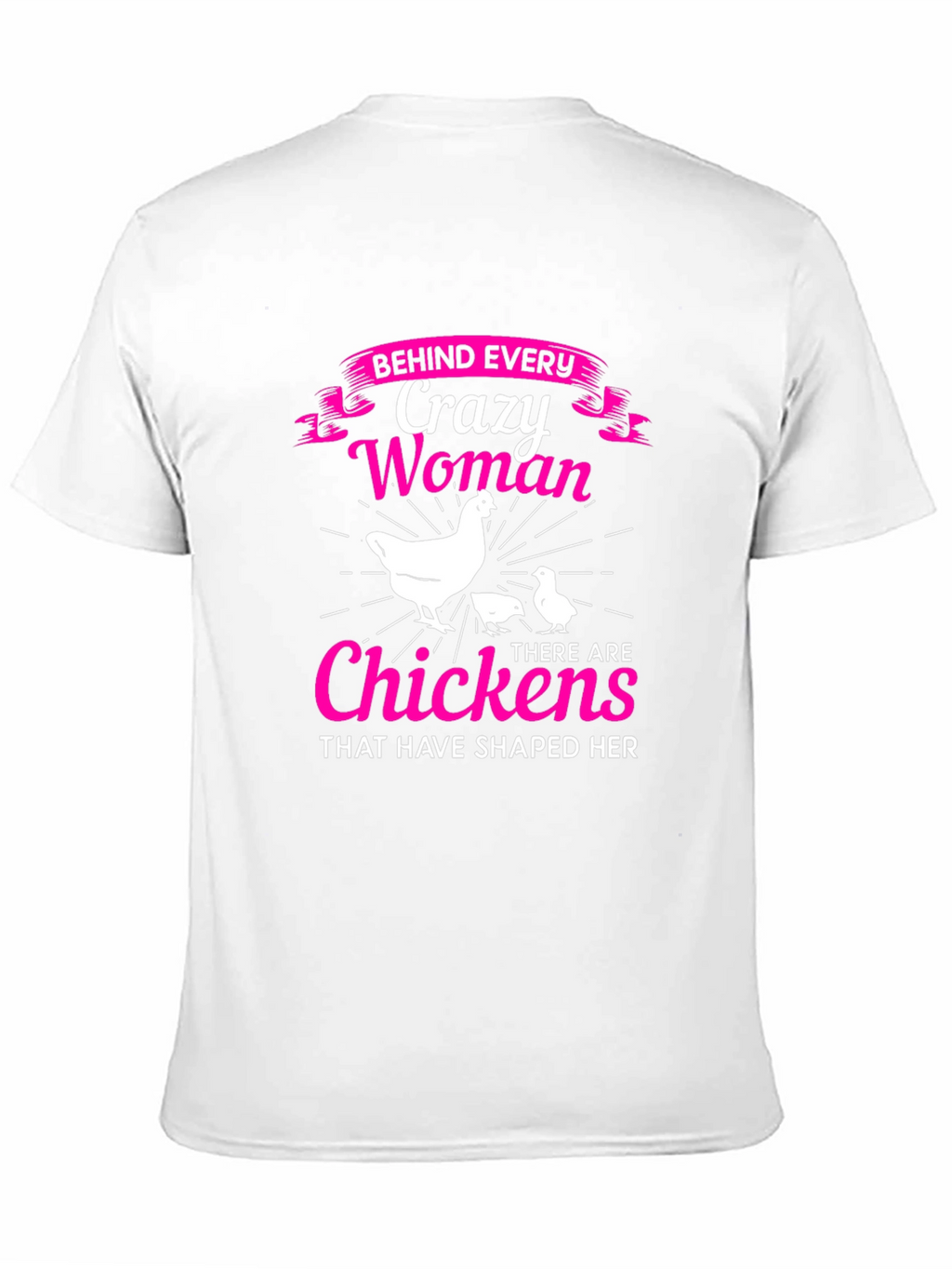 Crazy Woman & Chickens Graphic T-Shirt