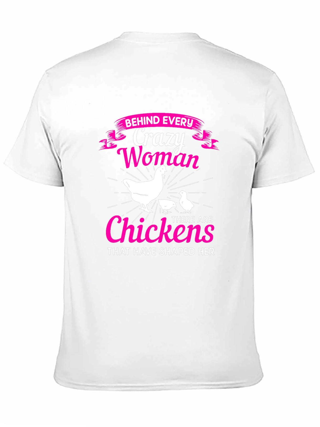 Crazy Woman & Chickens Graphic T-Shirt