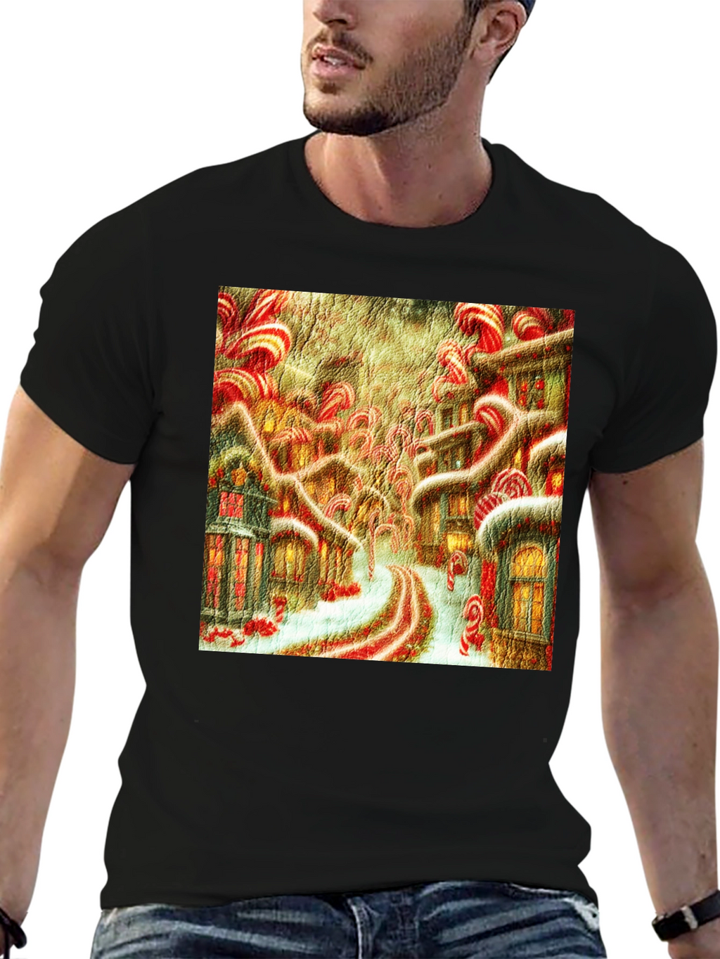 Candy Cane Lane Art T-Shirt