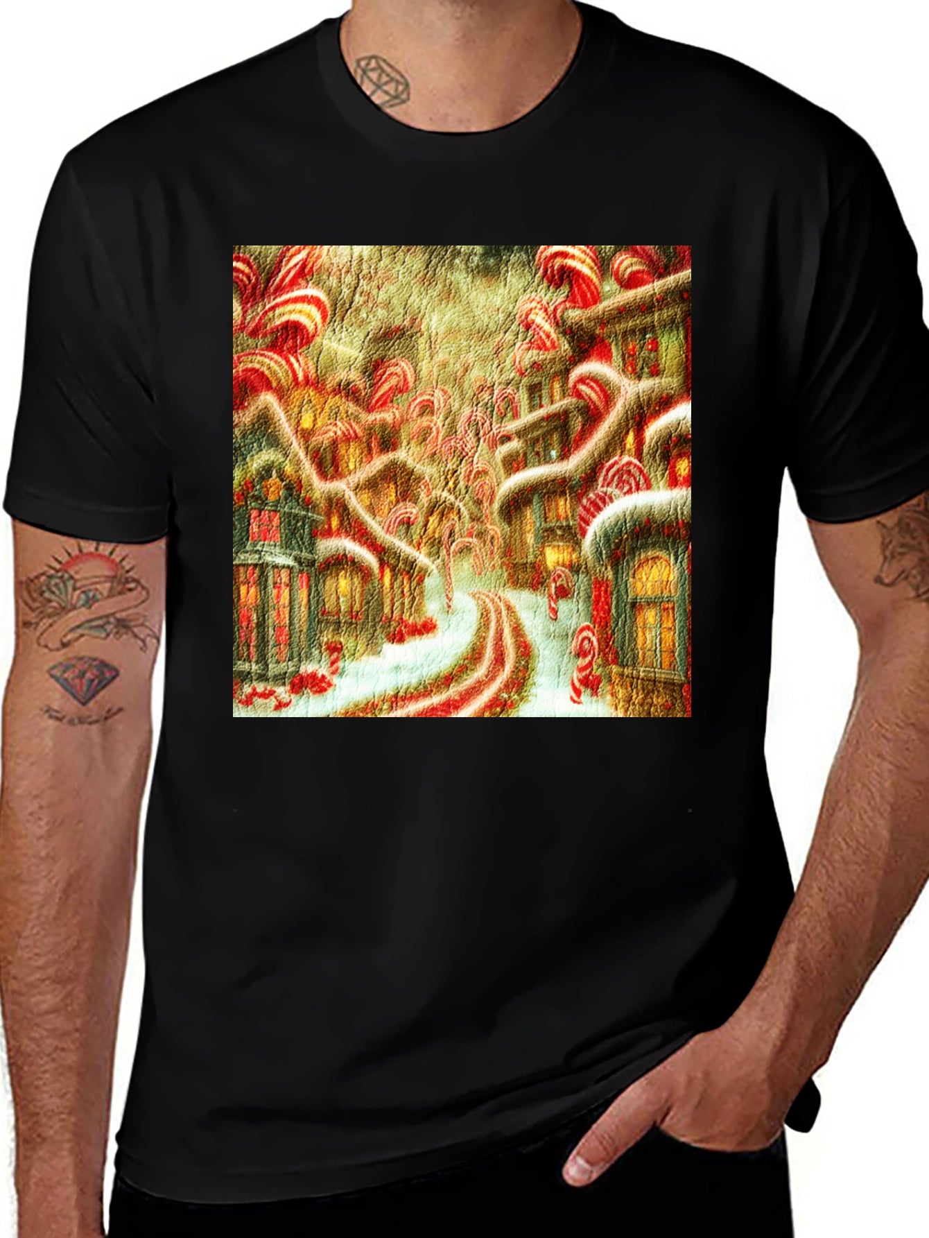 Candy Cane Lane Art T-Shirt