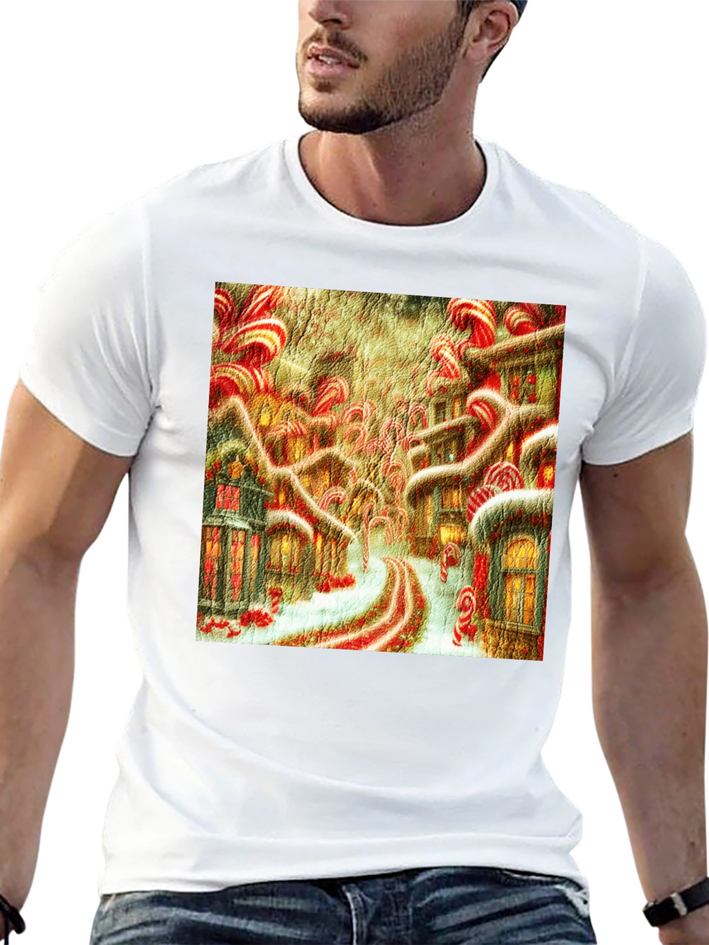 Candy Cane Lane Art T-Shirt