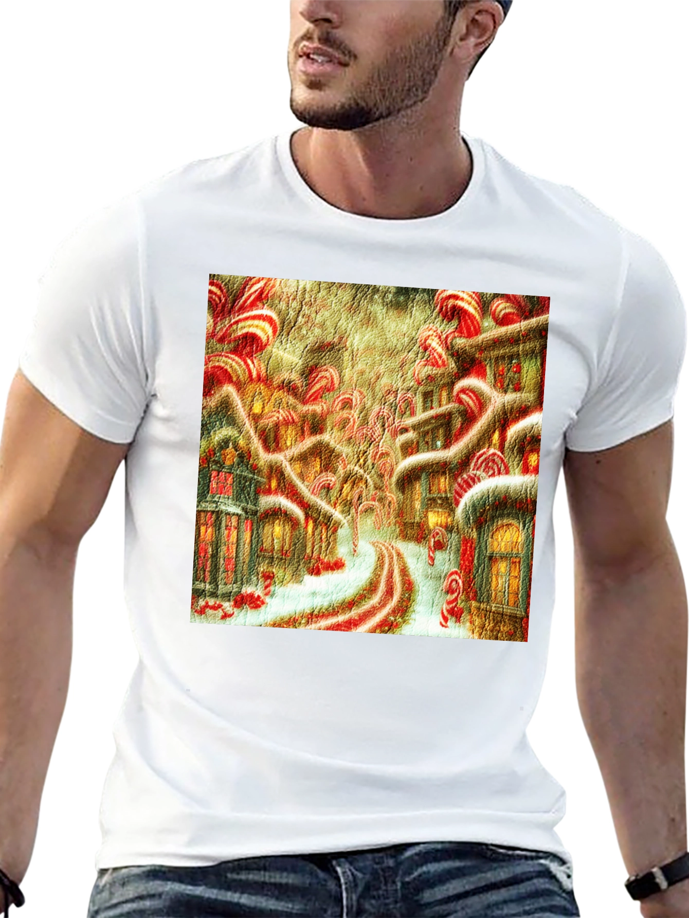 Candy Cane Lane Art T-Shirt