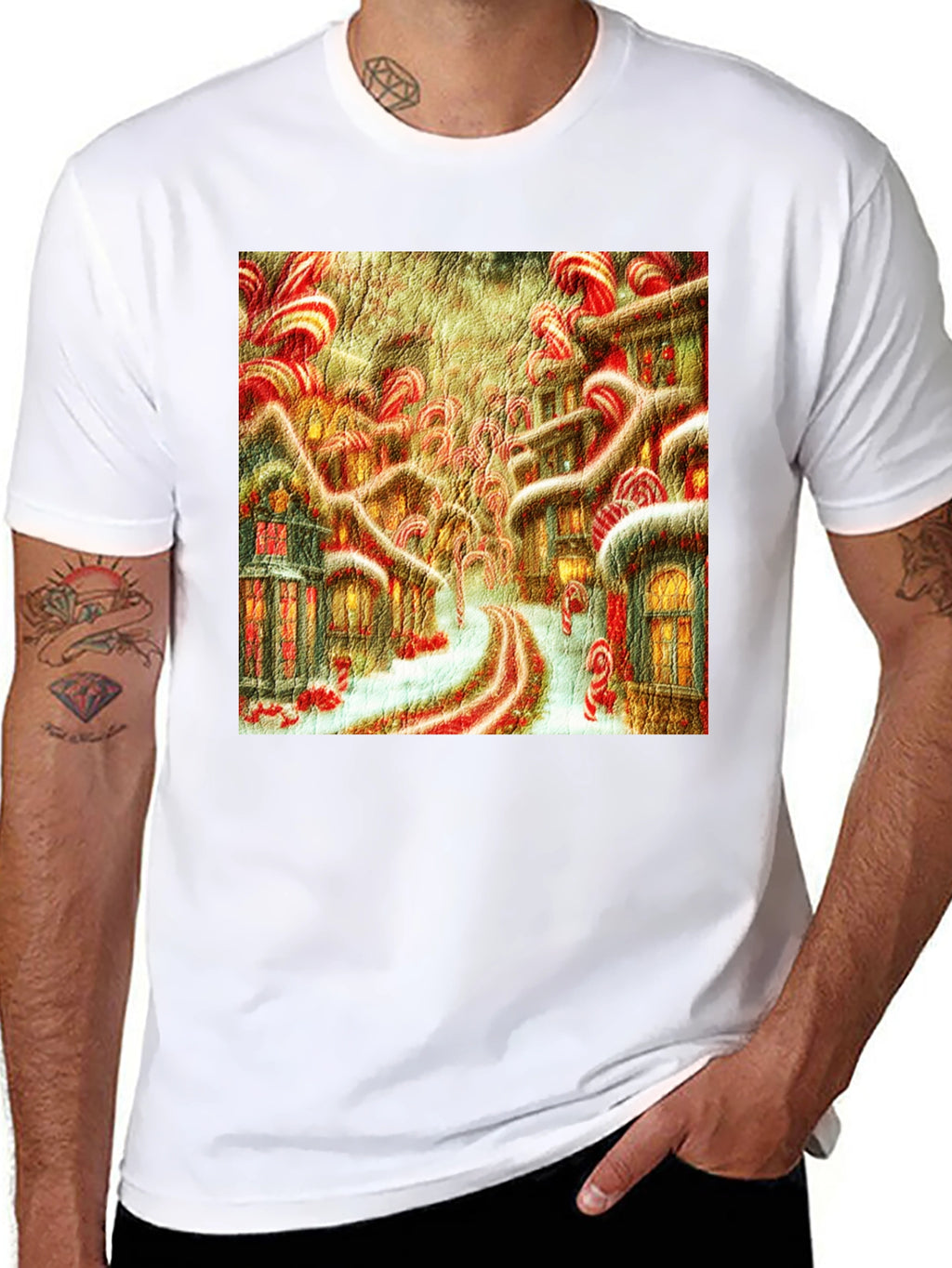 Candy Cane Lane Art T-Shirt