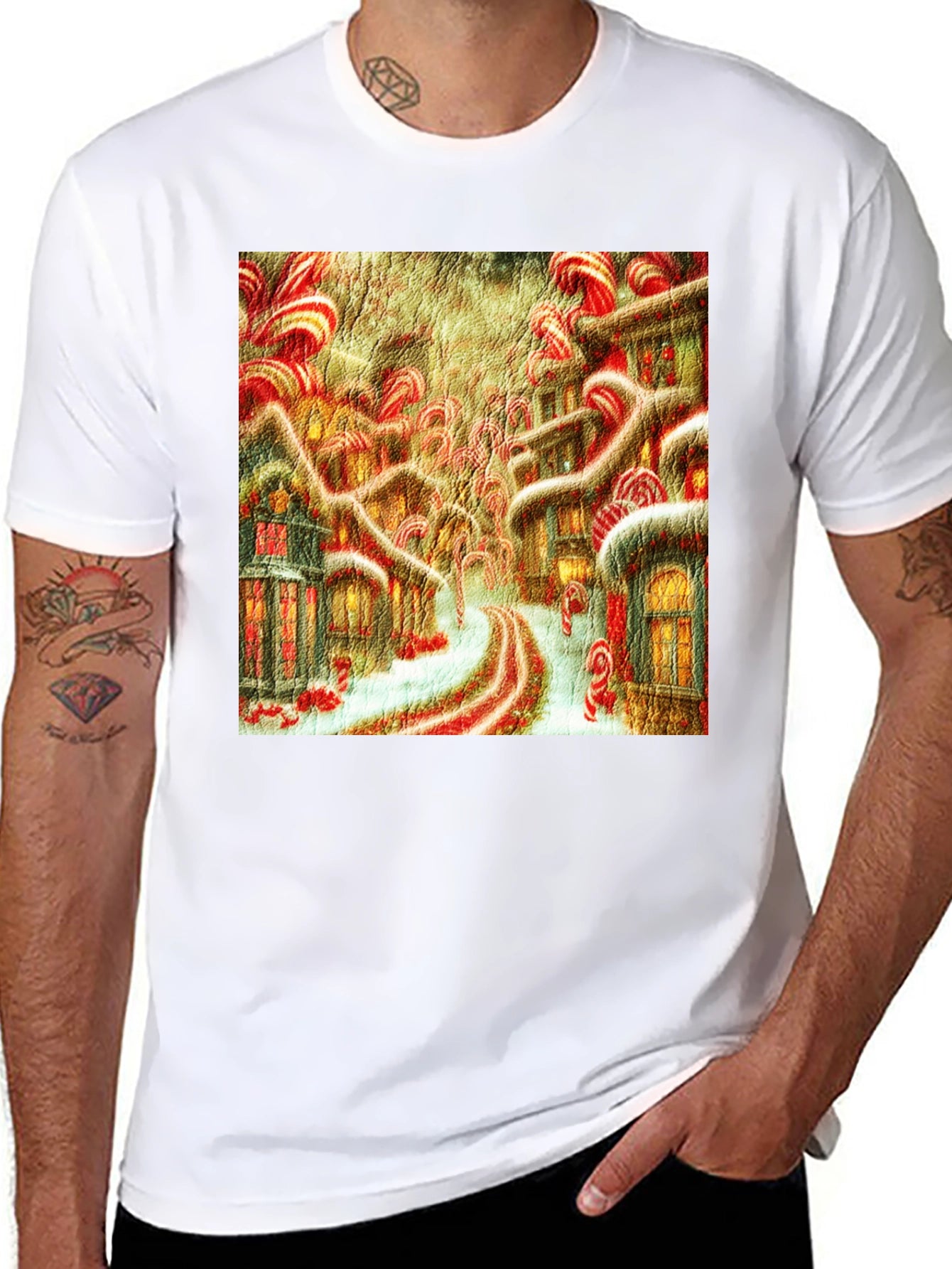 Candy Cane Lane Art T-Shirt