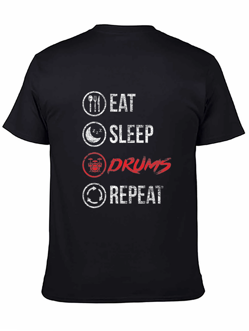 Eat Sleep Drums Repeat Graphic T-Shirt