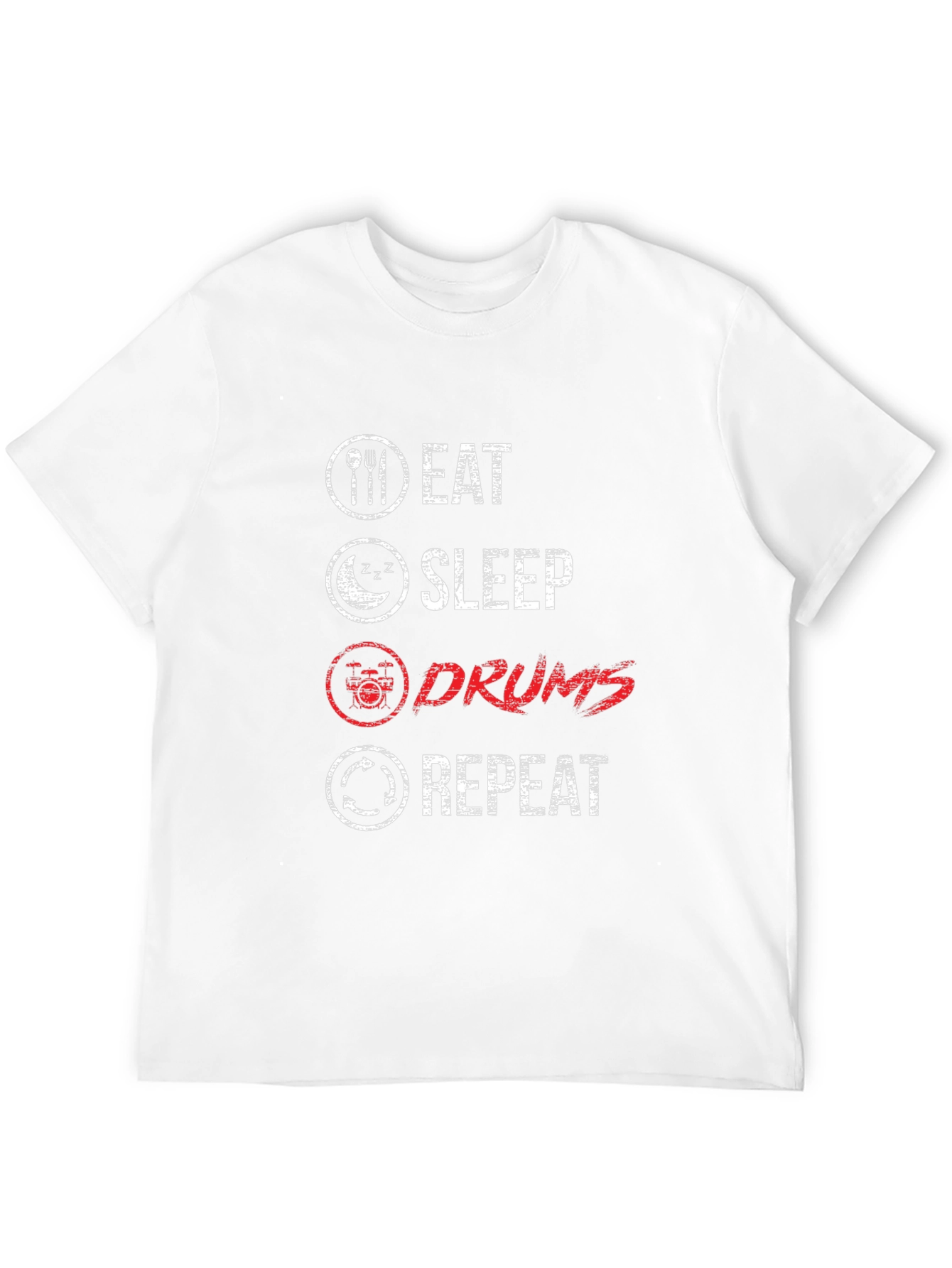Eat Sleep Drums Repeat Graphic T-Shirt