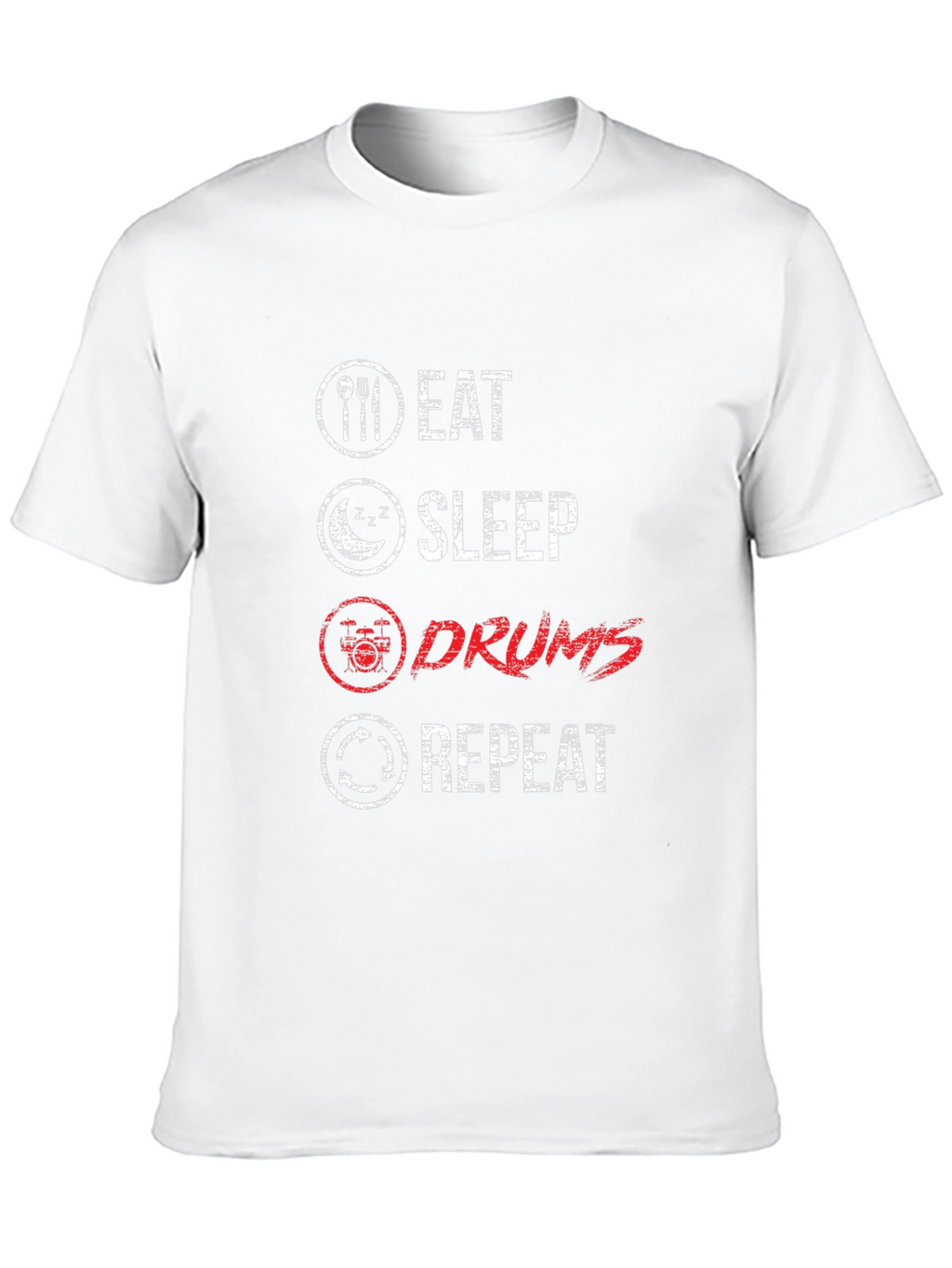 Eat Sleep Drums Repeat Graphic T-Shirt