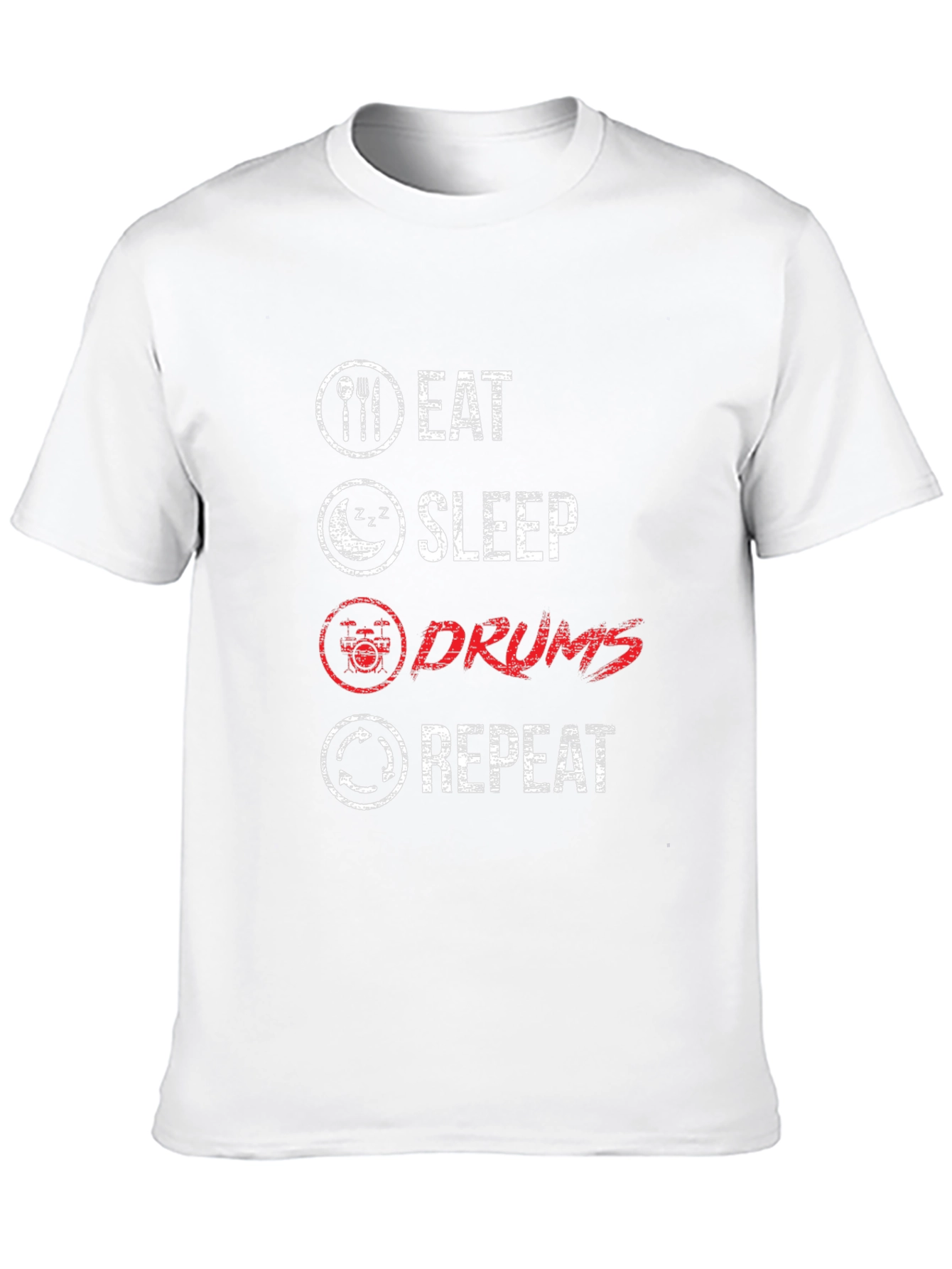 Eat Sleep Drums Repeat Graphic T-Shirt