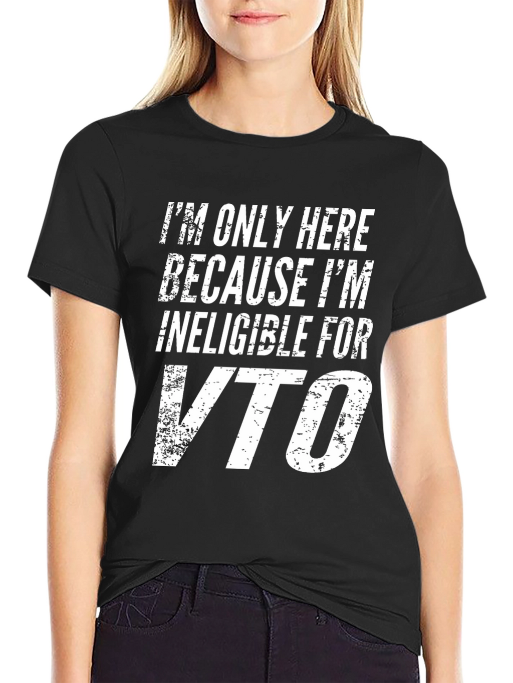Ineligible For VTO Black Graphic T-Shirt