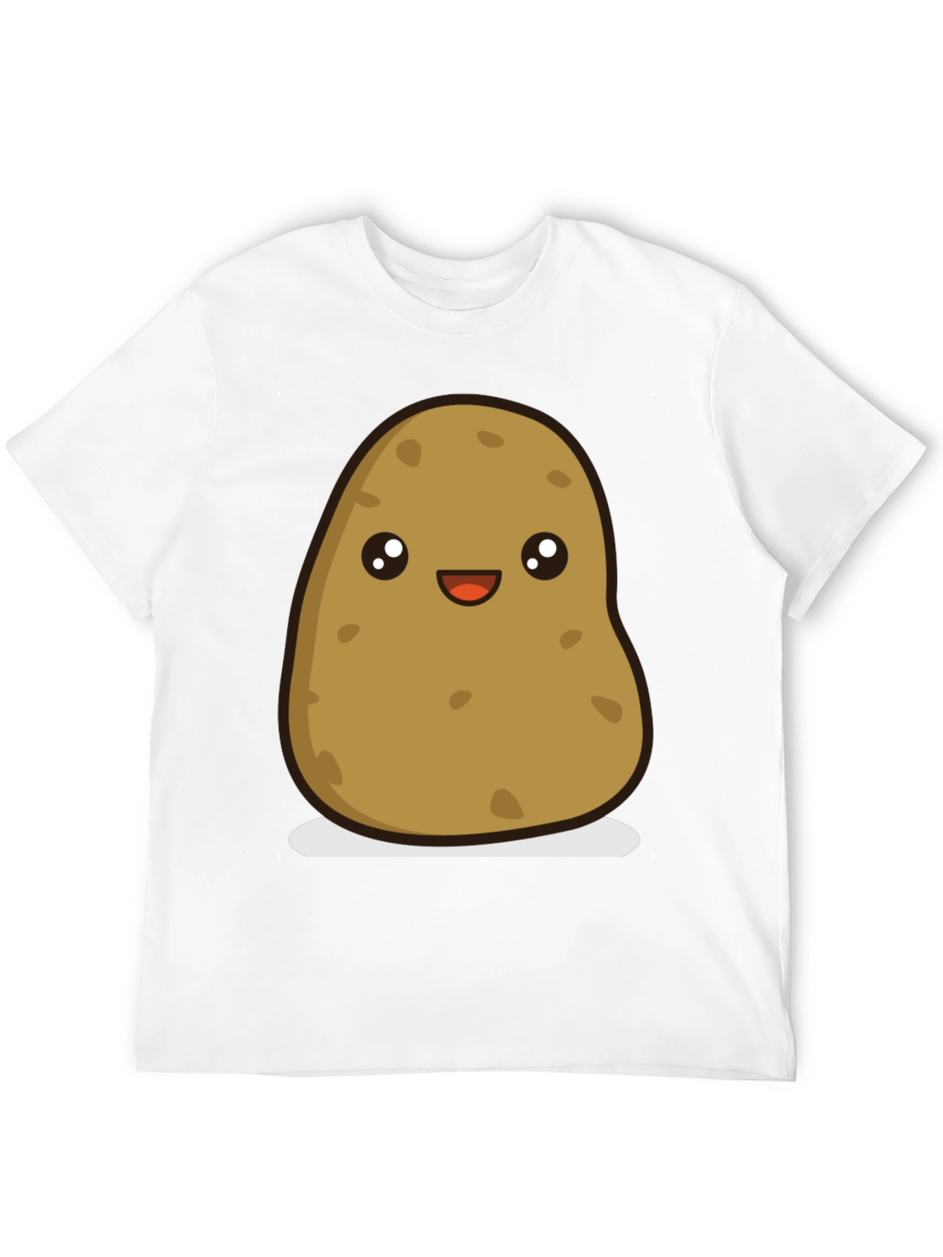 Cute Potato Graphic Tee - Unisex Black T-Shirt