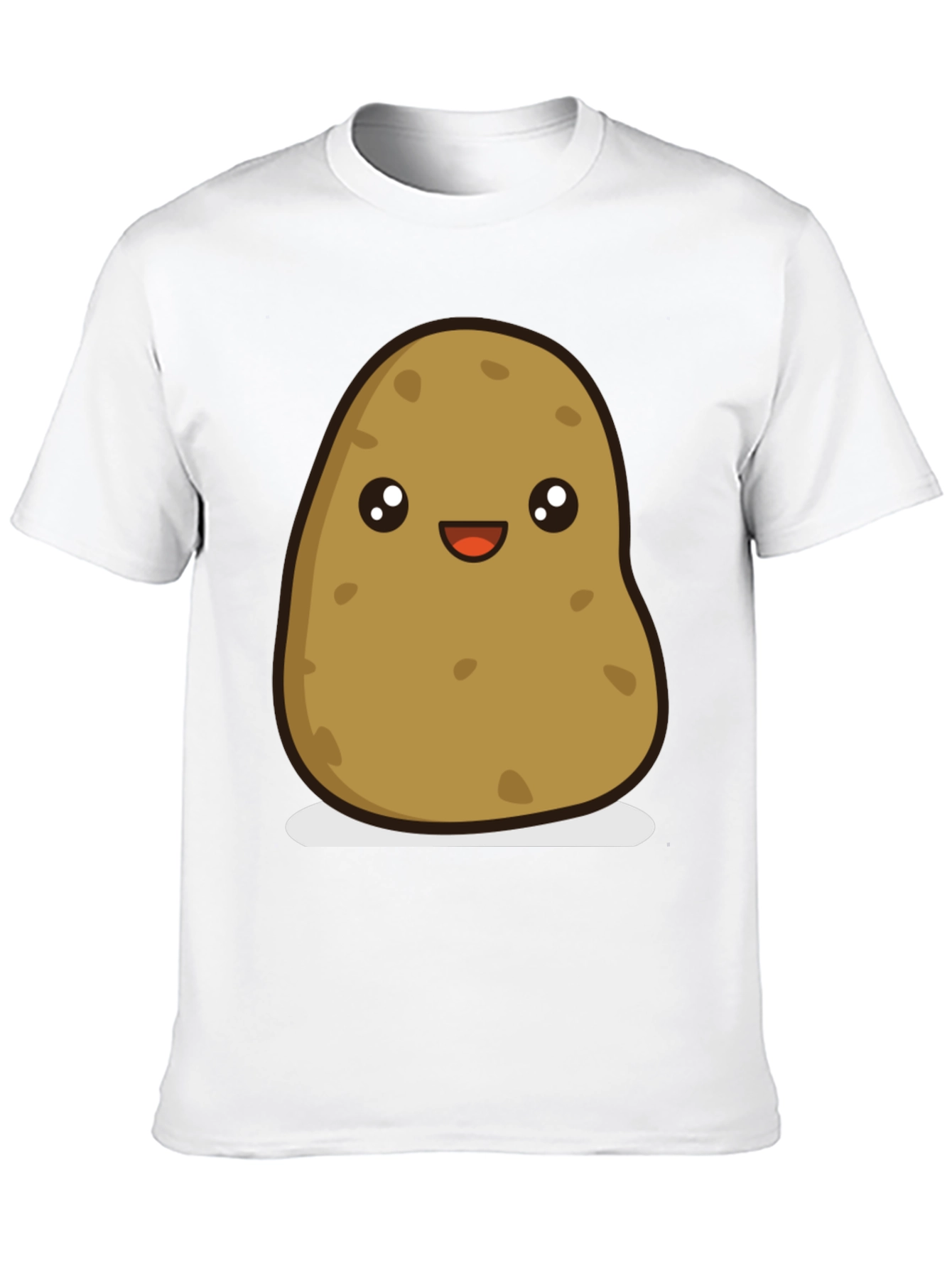Cute Potato Graphic Tee - Unisex Black T-Shirt