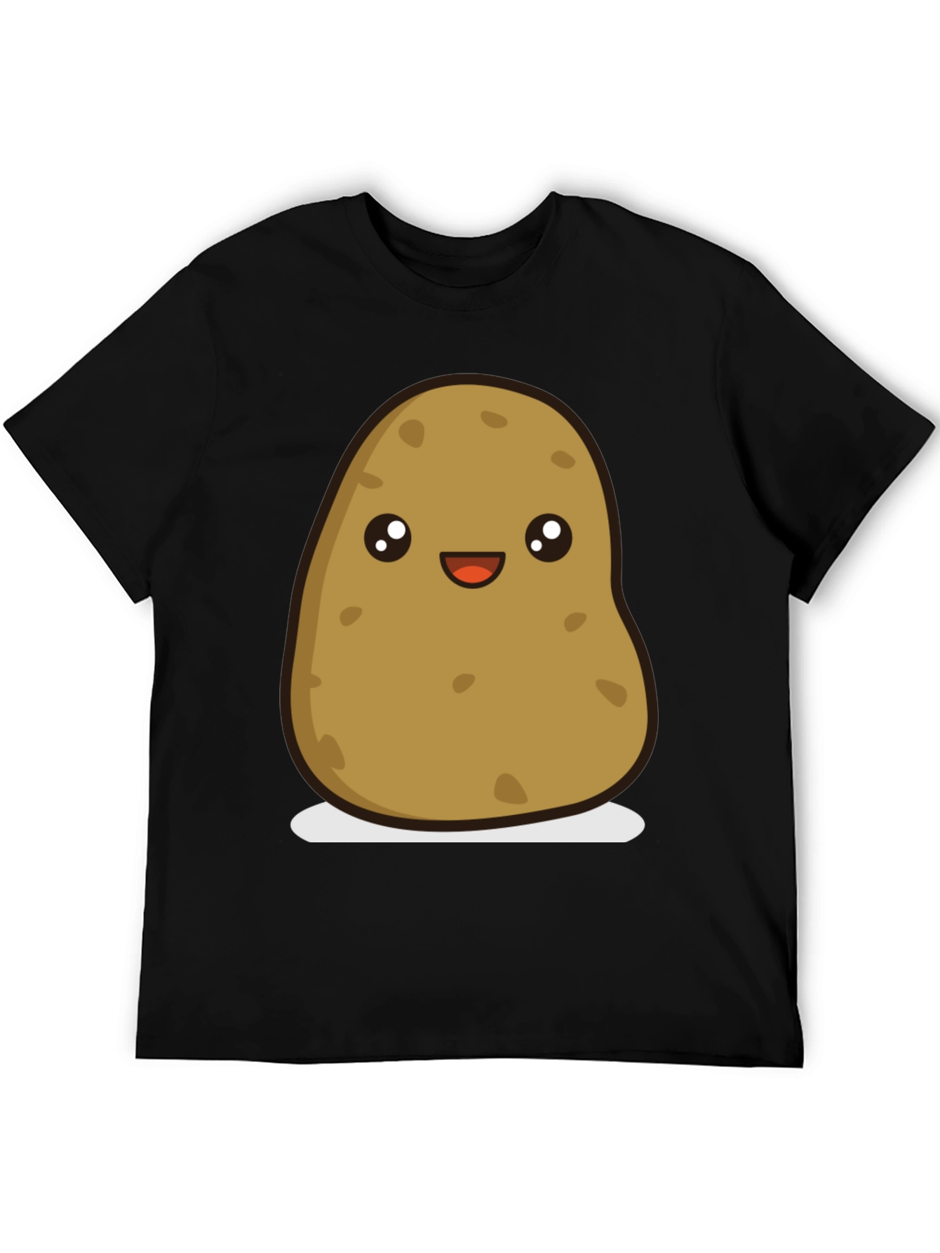 Cute Potato Graphic Tee - Unisex Black T-Shirt