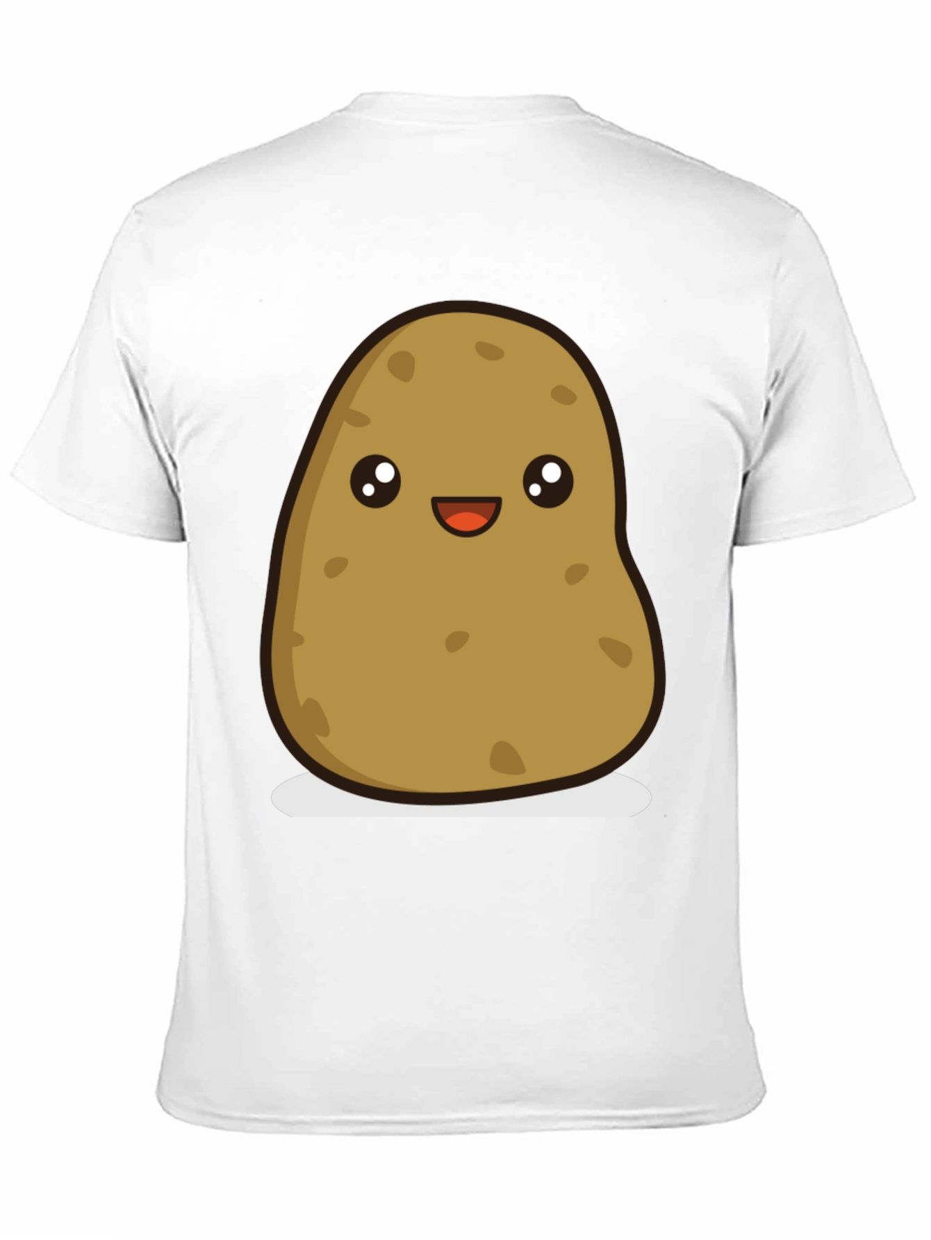 Cute Potato Graphic Tee - Unisex Black T-Shirt