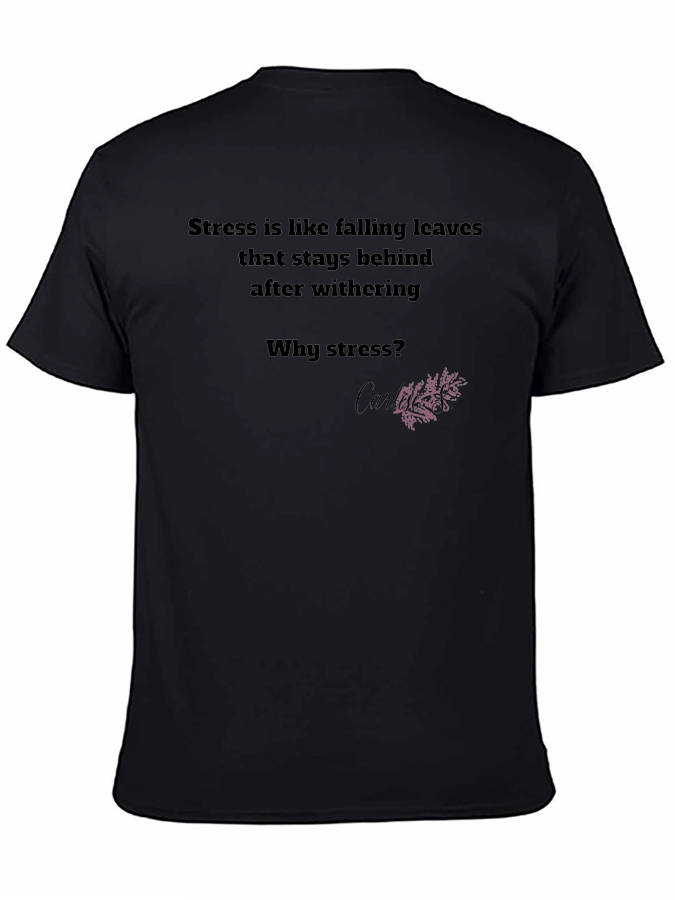Stress Leaves Graphic Tee - Relaxed Fit T-Shirt