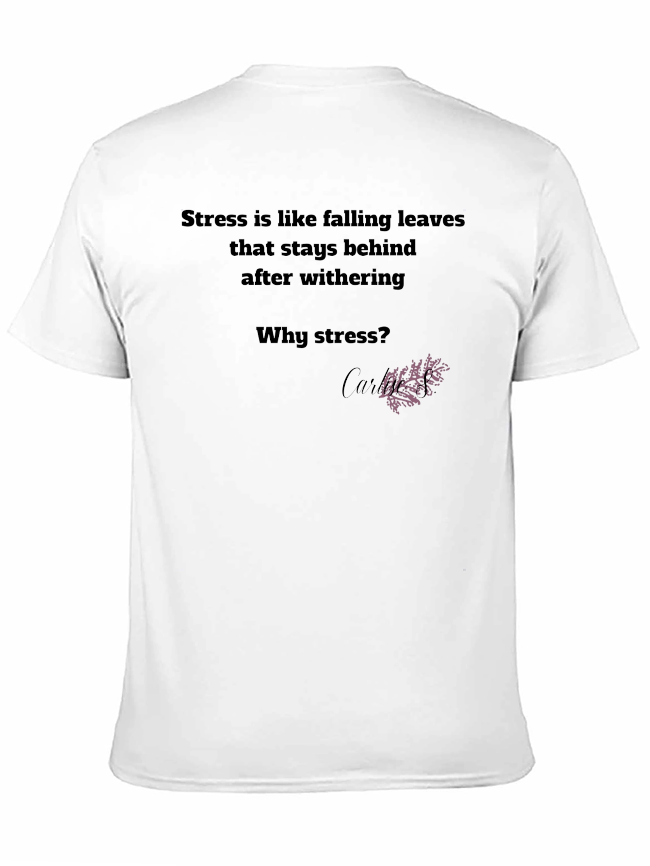 Stress Leaves Graphic Tee - Relaxed Fit T-Shirt