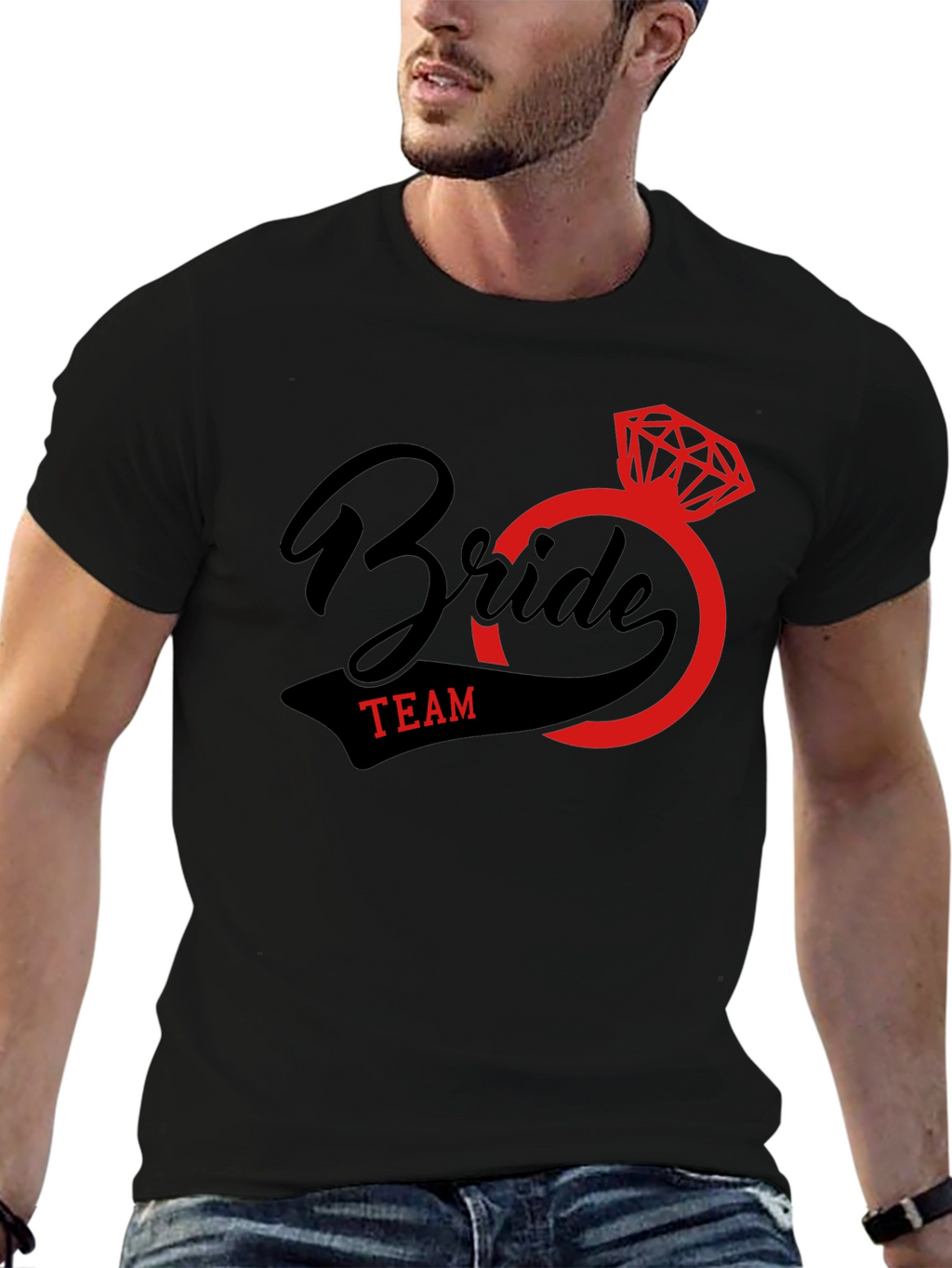 Bride Team Graphic Tee - Black