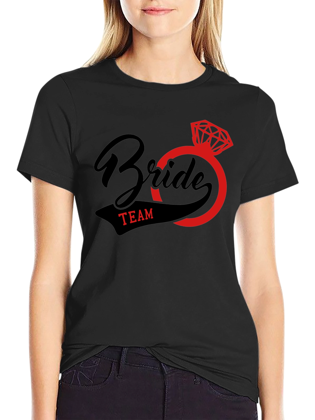 Bride Team Graphic Tee - Black