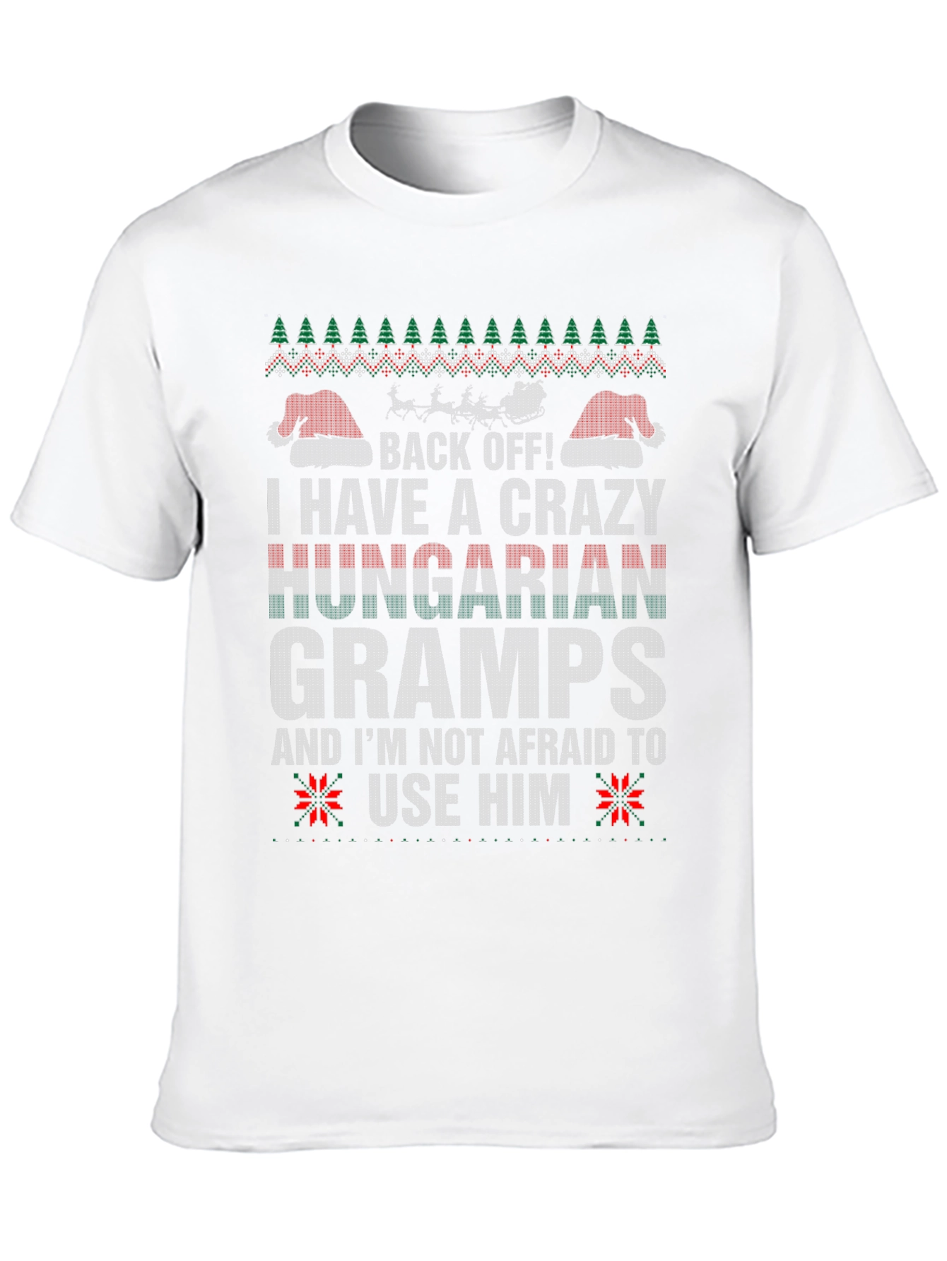 Crazy Hungarian Gramps Christmas T-Shirt