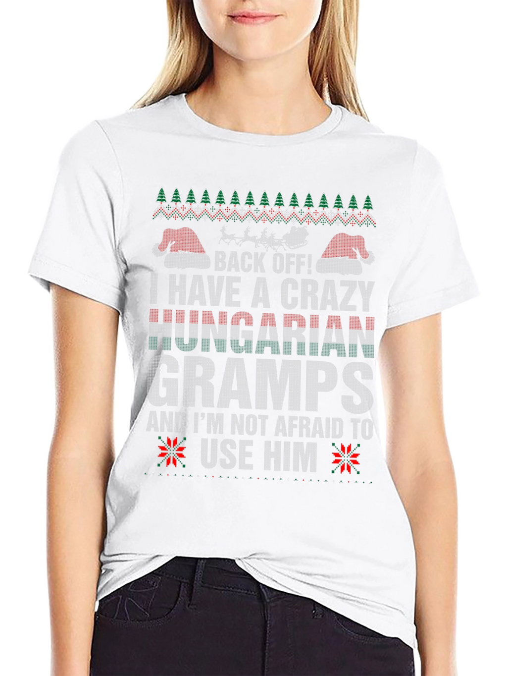 Crazy Hungarian Gramps Christmas T-Shirt